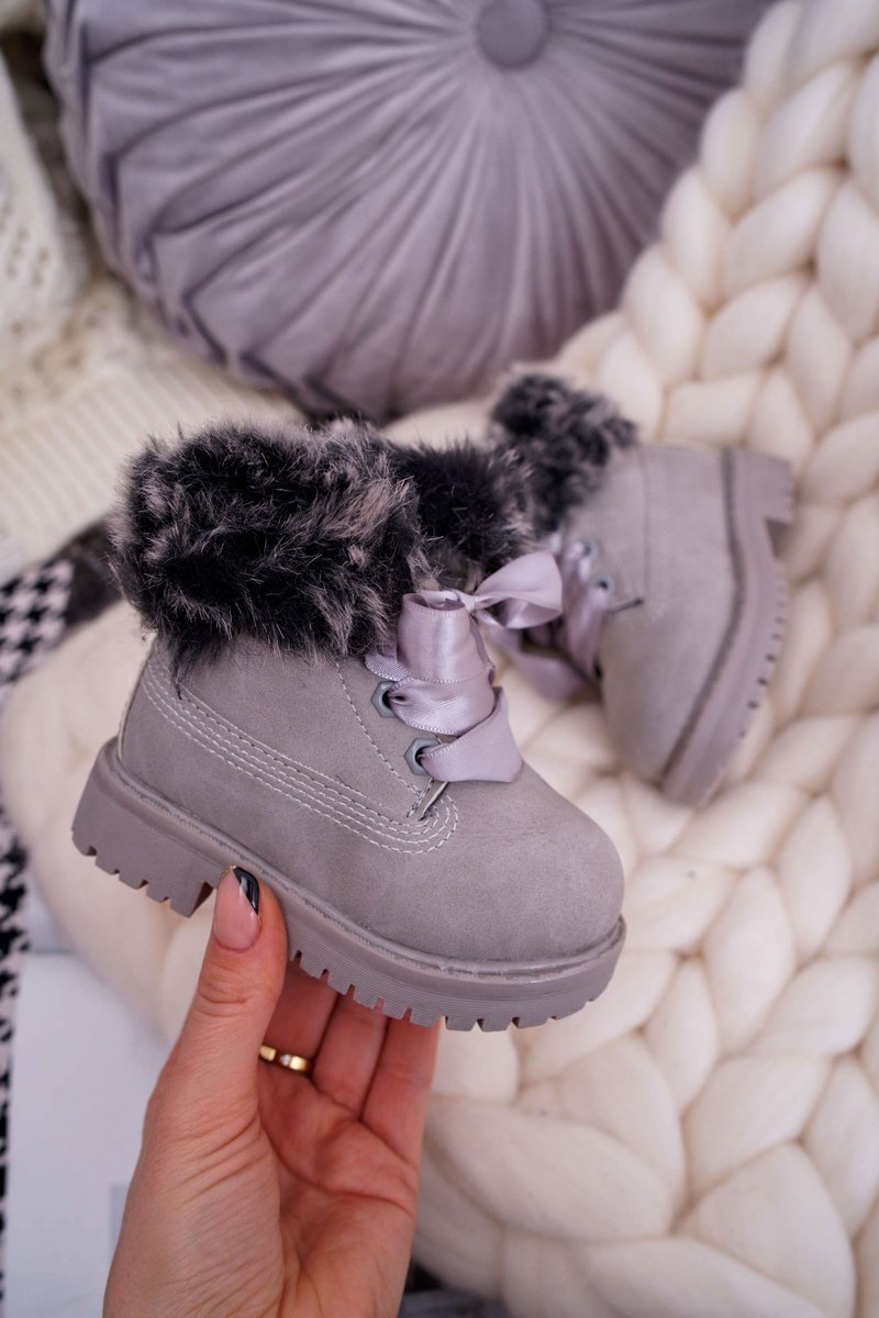 Children's Ankle Boots Insulated Grey Tesoro