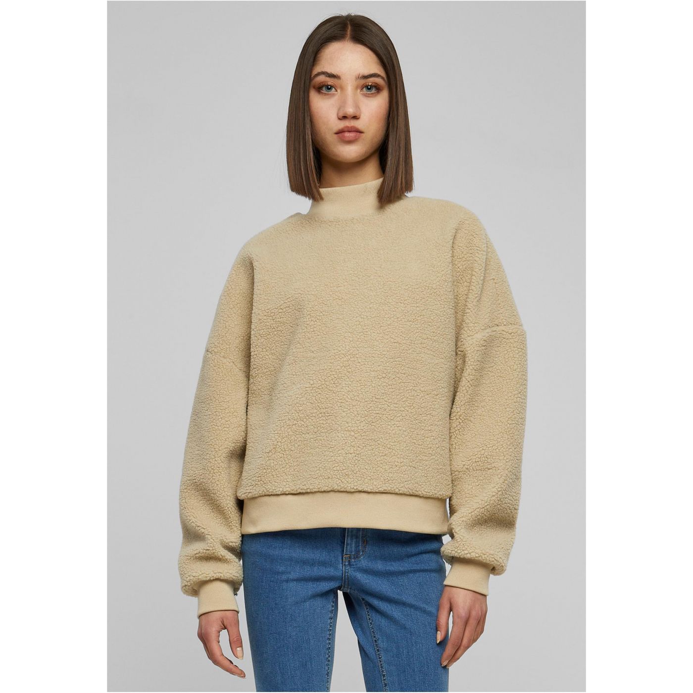 Women's Sherpa Sweater - Beige