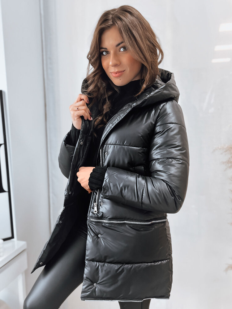 Women's Quilted Winter Jacket TARO Black Dstreet