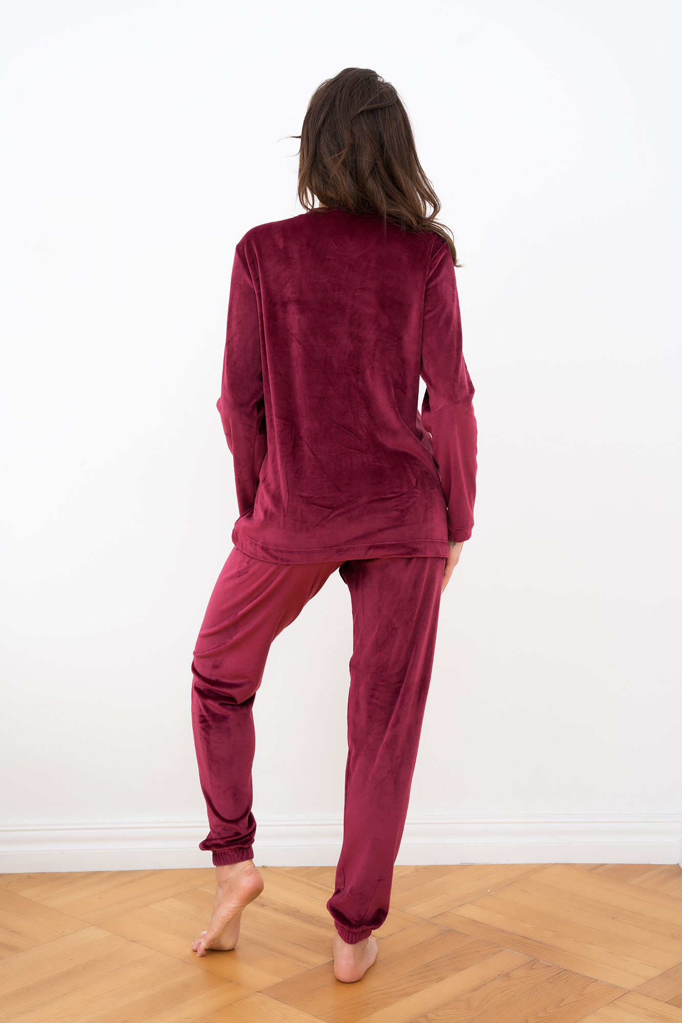 Women&#039;s Akara set, long sleeves, long legs - burgundy