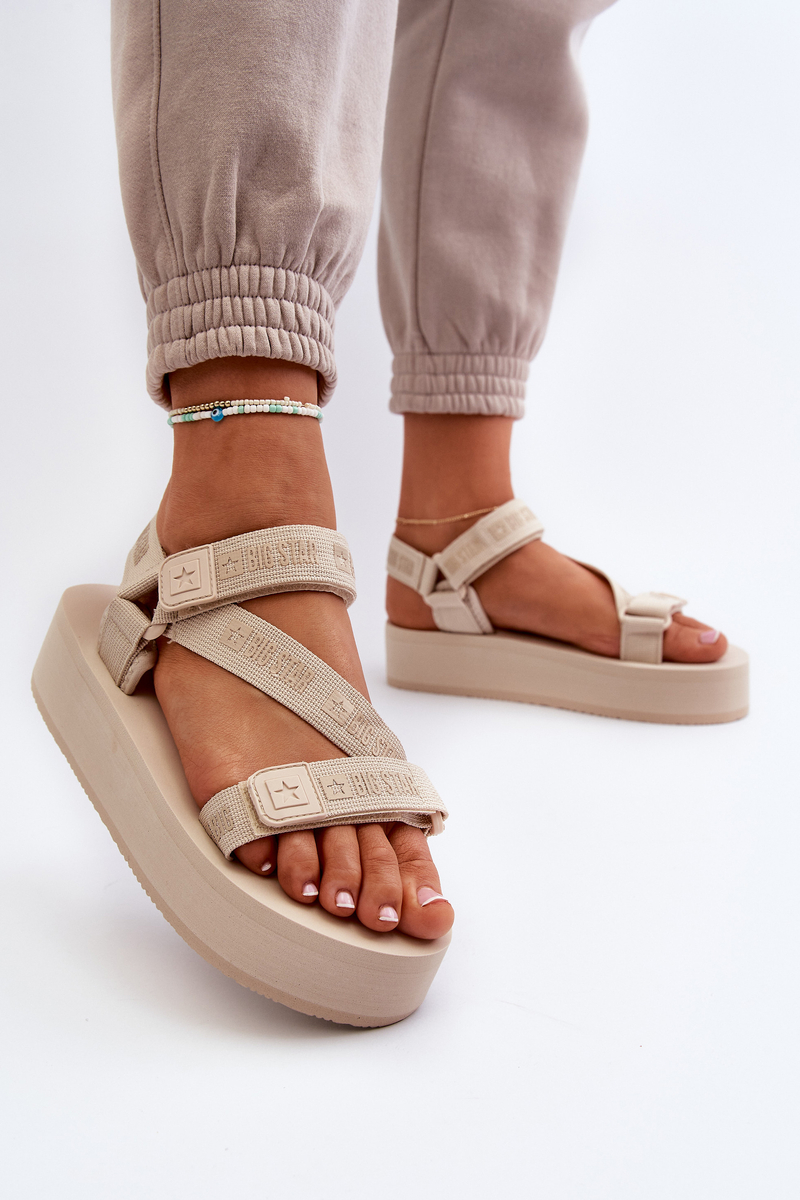 Women's Big Star Beige Platform Sandals