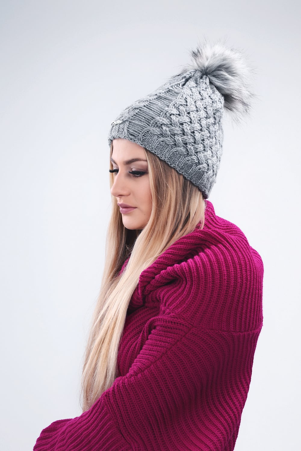 Dark gray winter cap