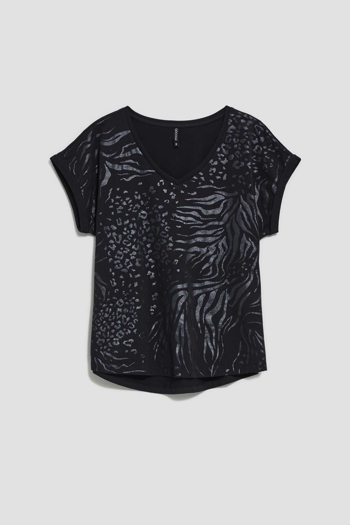 Cotton blouse with decorative print