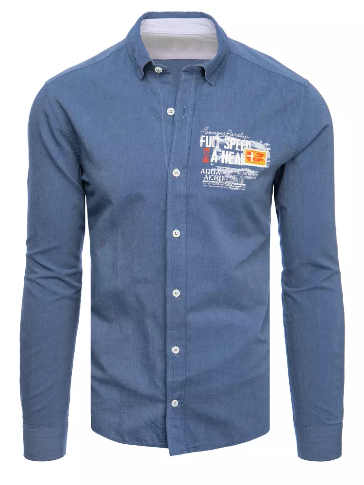 Koszula męska indygo Dstreet