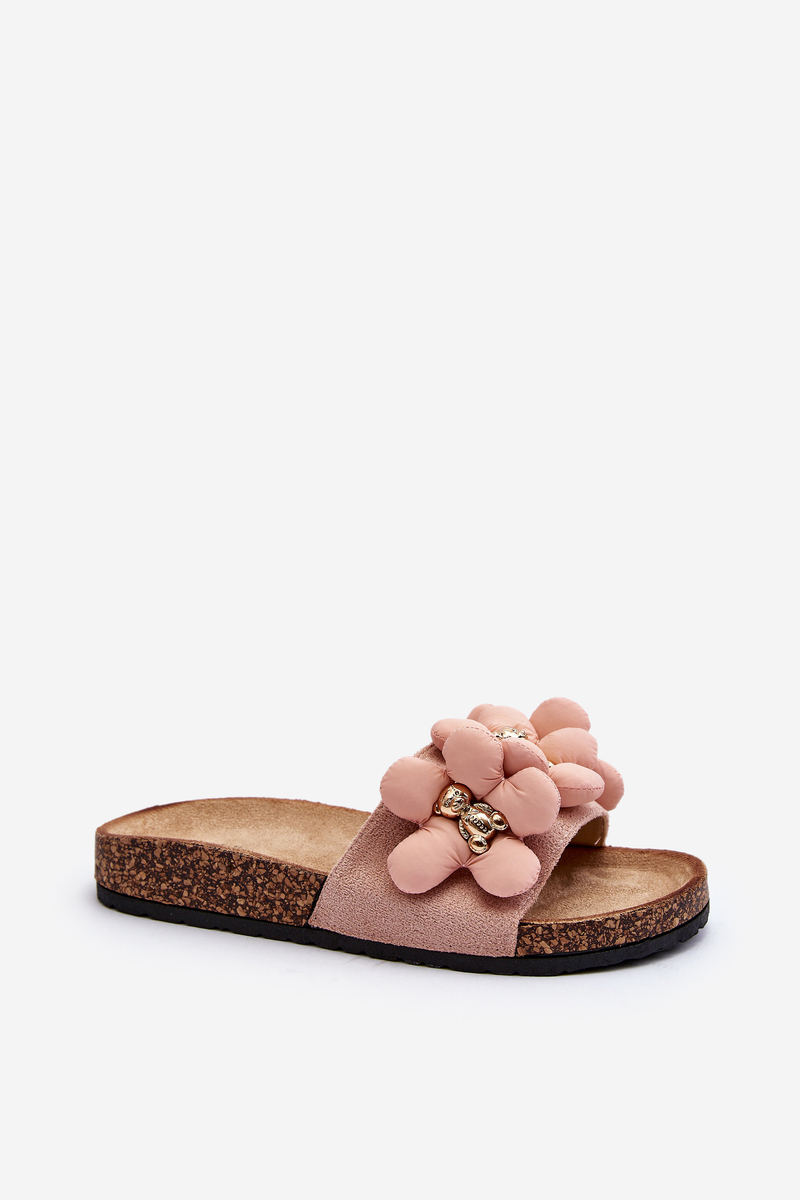 PS1 Women's Pink Embellished Slippers Bunlia