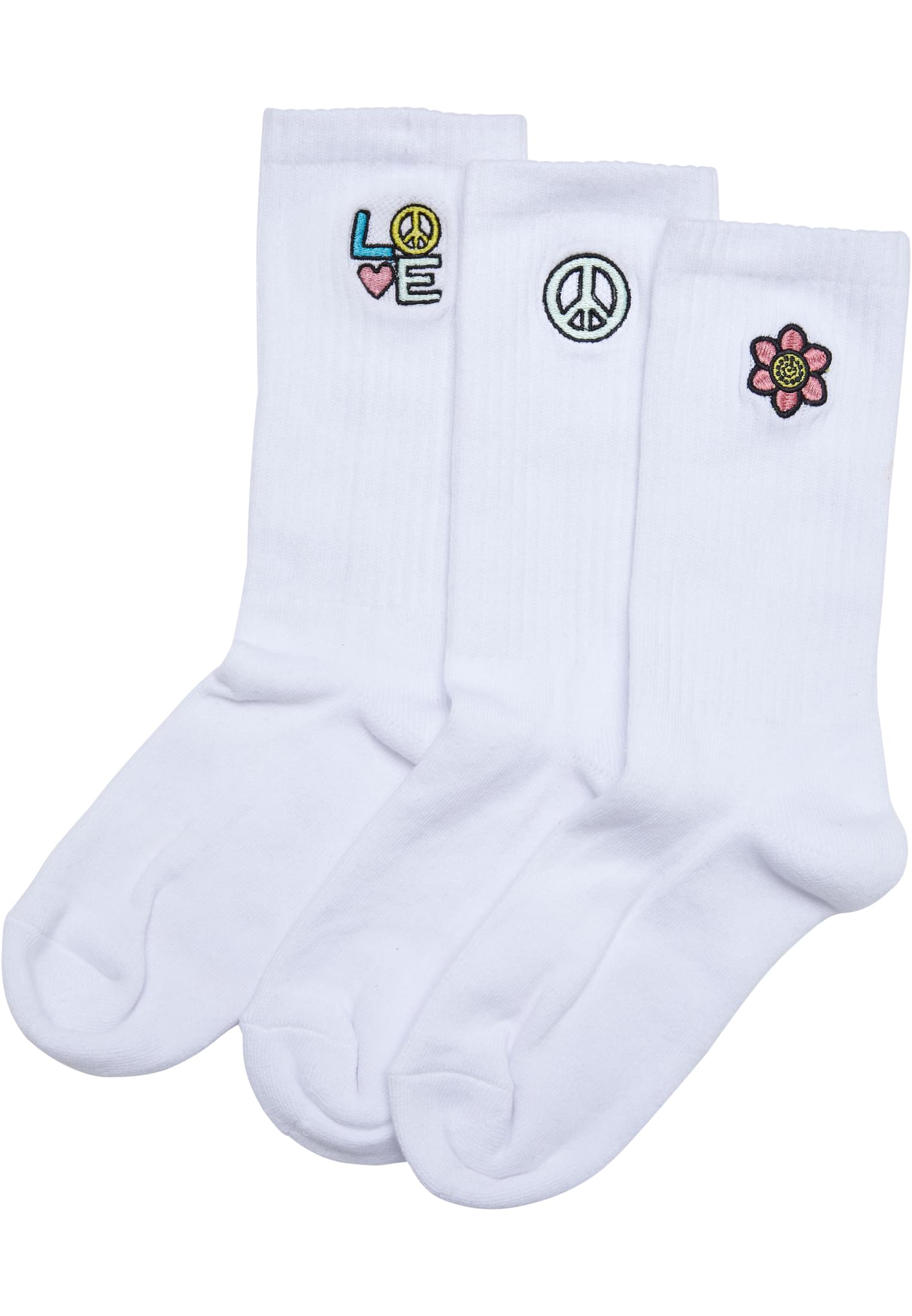 Levně Ponožky Peace Icon Socks 3-balení bílé