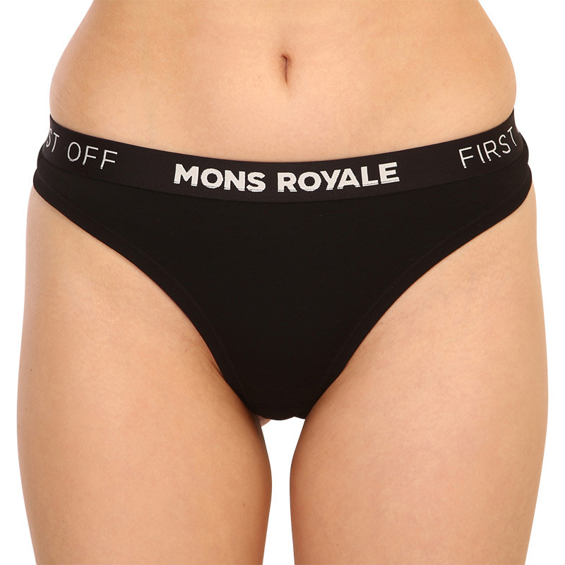 Women's thongs Mons Royale merino black