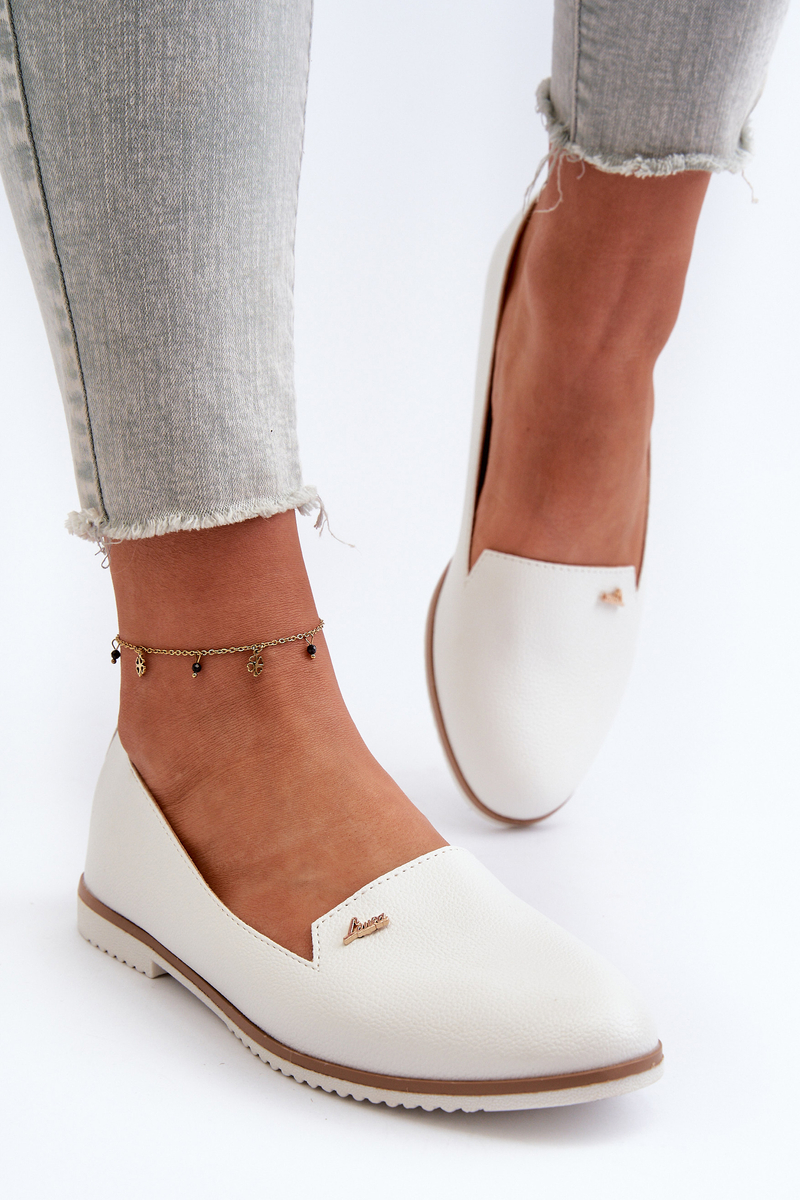 Women's flat loafers white Enzla