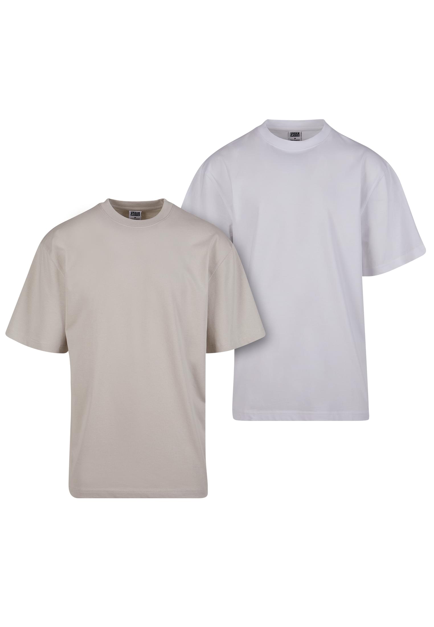 Levně Pánská trička UC Tall Tee 2-Pack - béžová+bílá