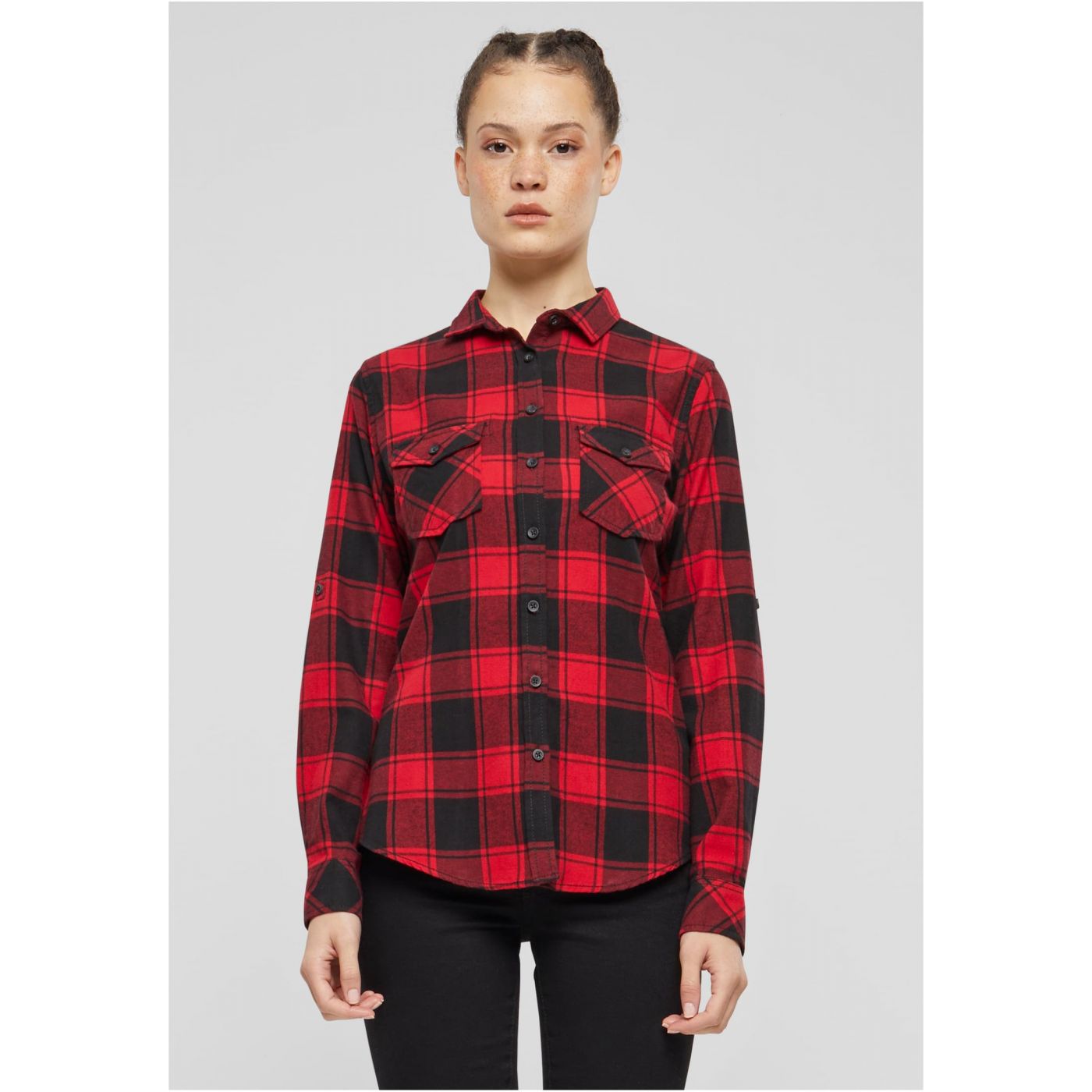 Dievčenská košeľa Amy Flanell červená/čierna vo výpredaji-Brandit 1