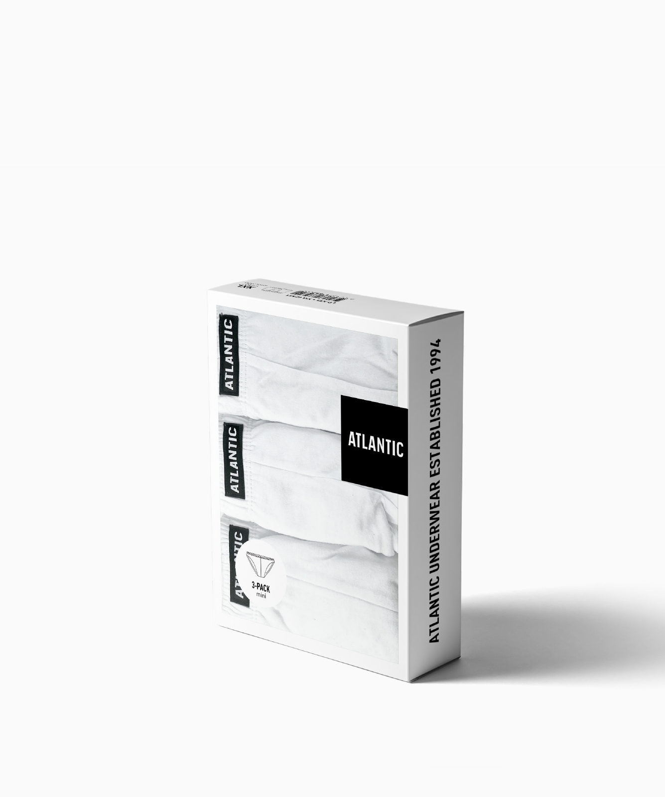 Chiloți pentru bărbați ATLANTIC Mini 3Pack - alb