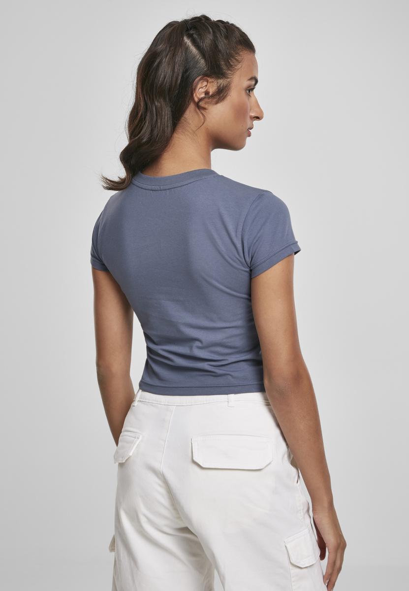 Doamnelor Stretch Jersey trunchiate Tee Vintageblue