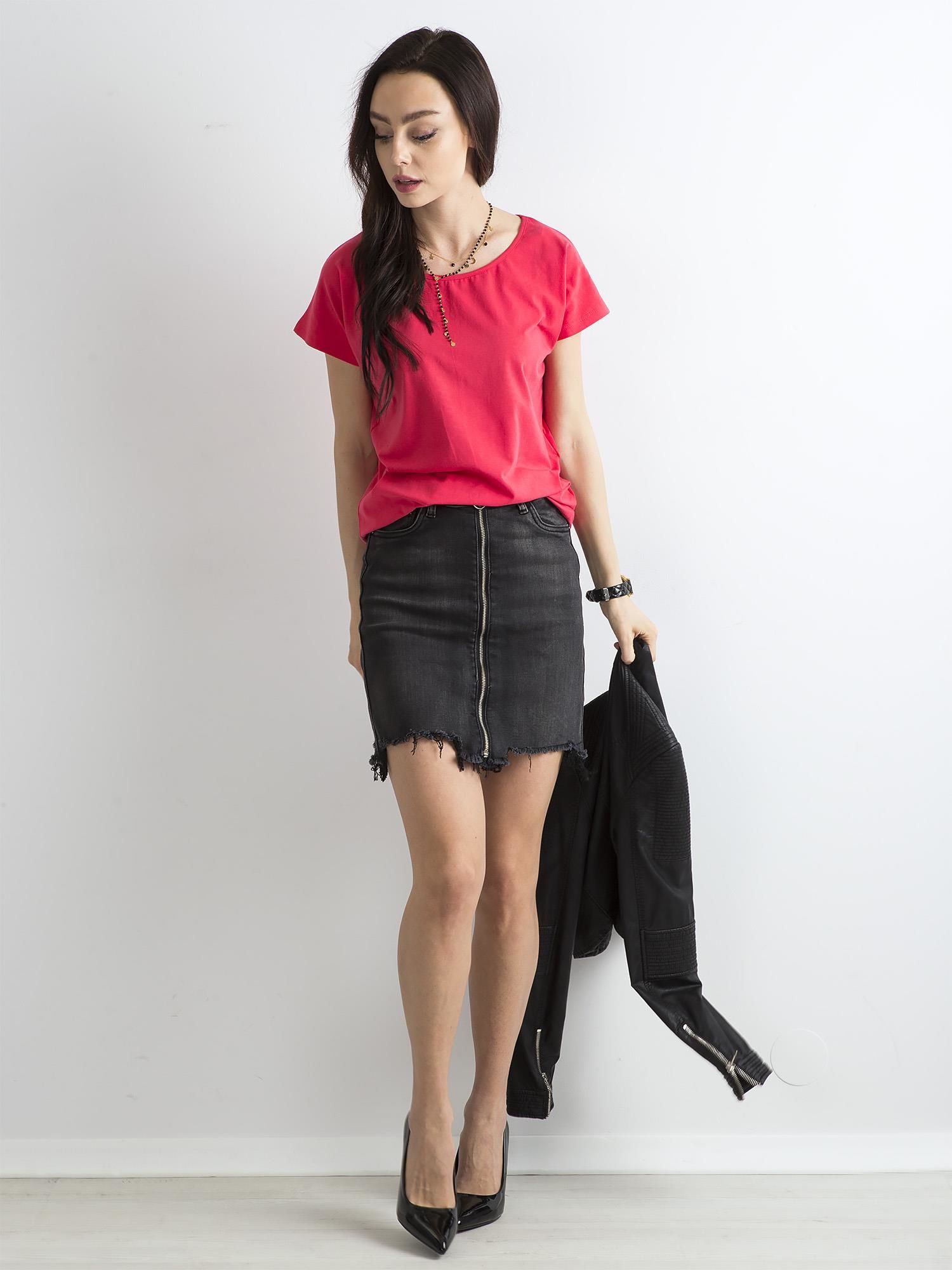 Tricou de bază coral întunecat