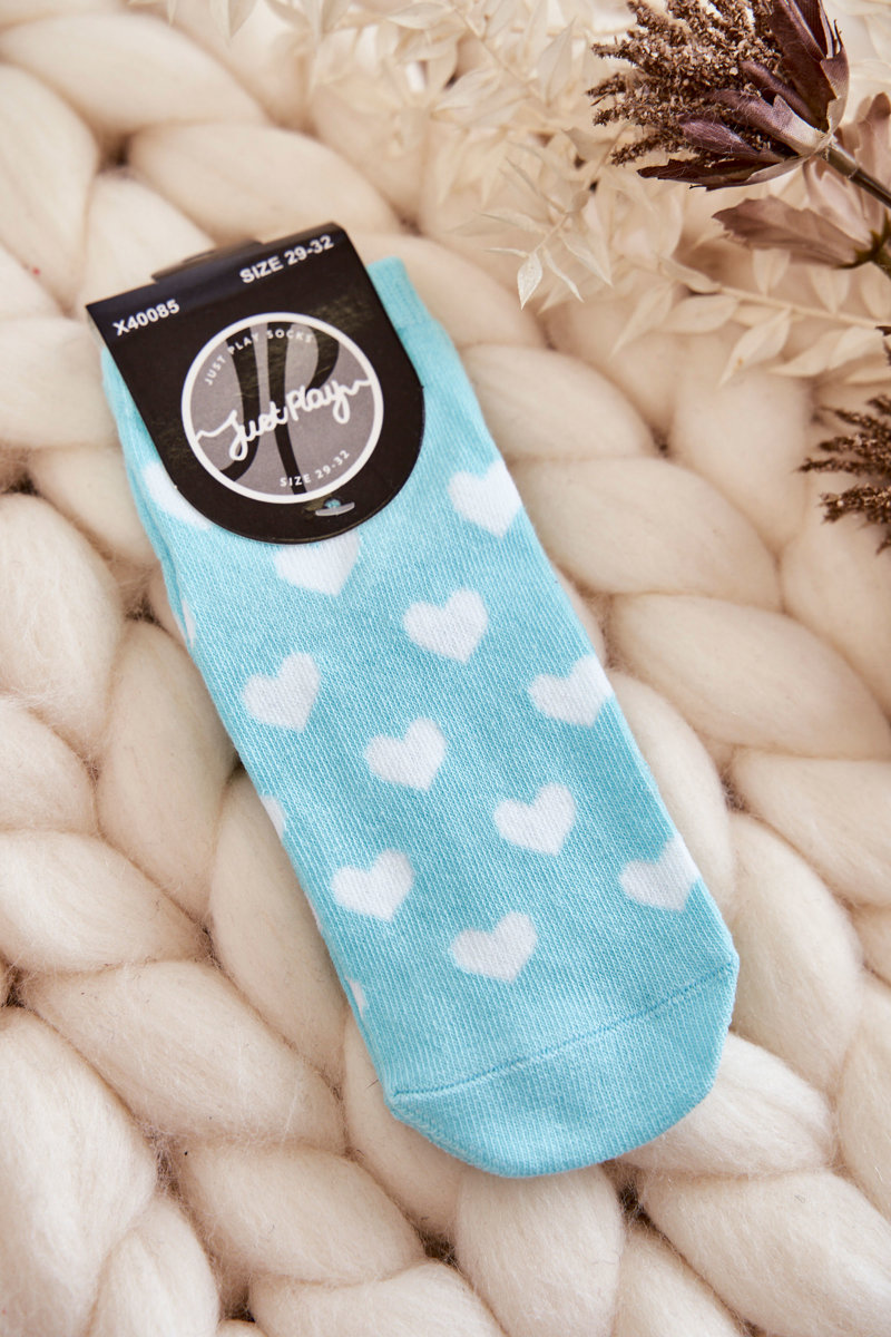 Youth socks with heart pattern Mint