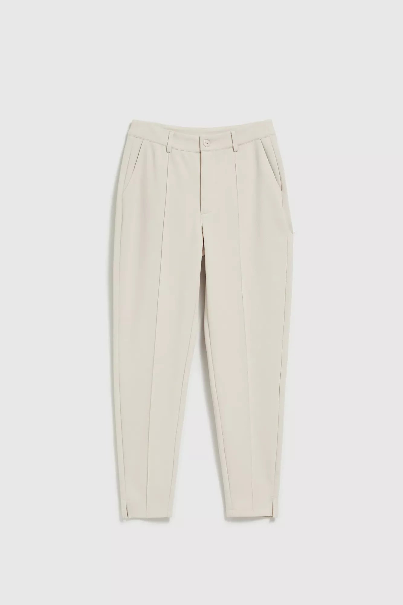 Elegant women's trousers in beige color