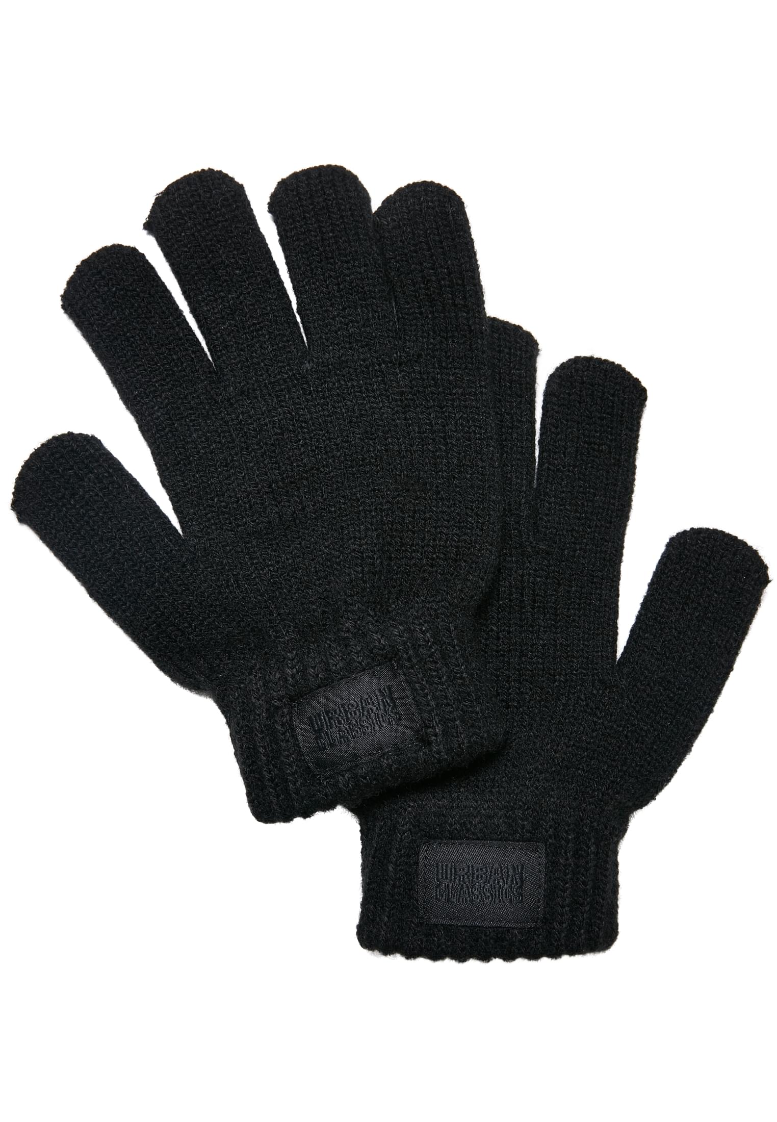 Children's knitted gloves black