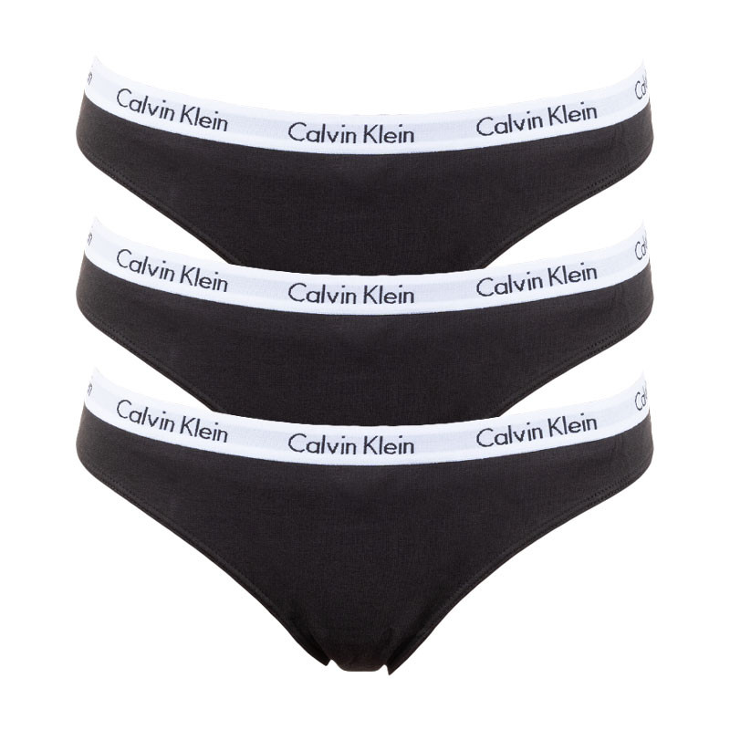 Levně 3PACK dámské kalhotky Calvin Klein černé