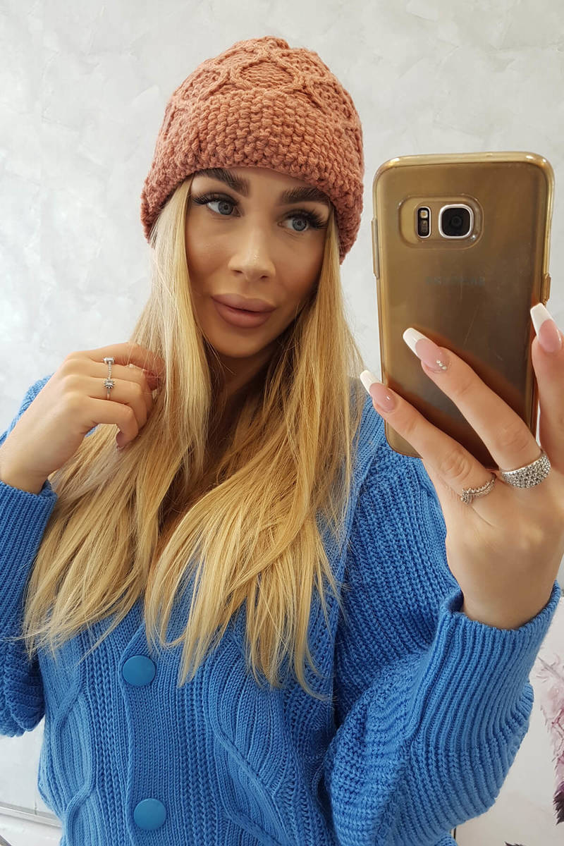 Fleece beanie Roma Bis K235 dark pink