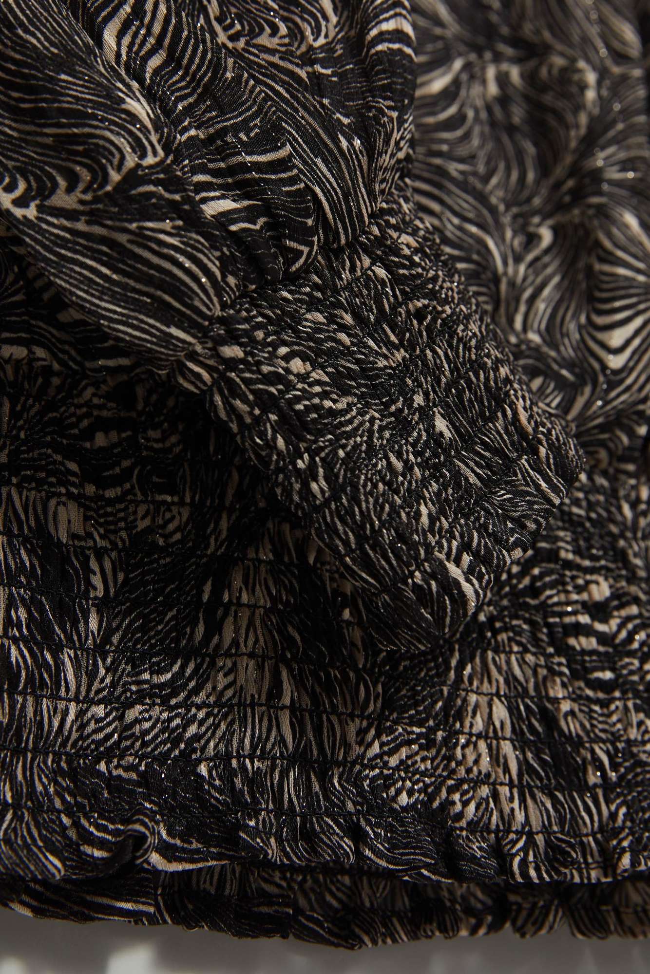 Shirt with print and tied neckline