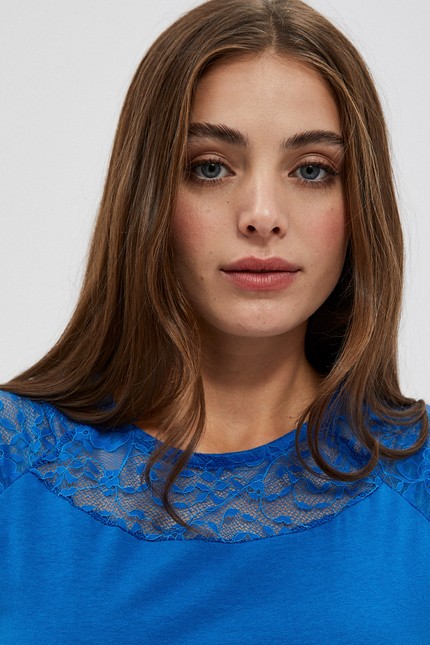 Lace Blouse Moodo - Blue