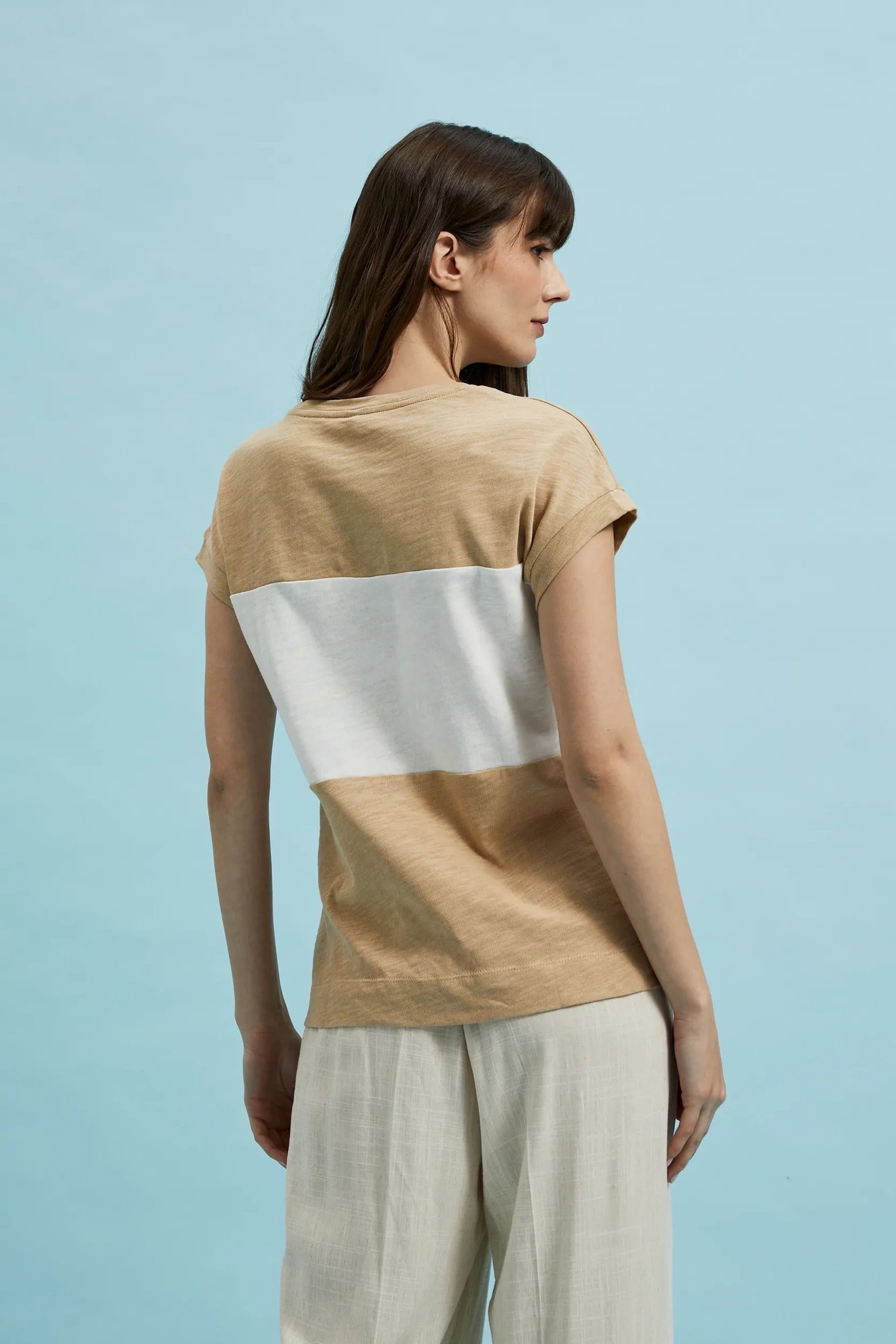 Women's T-shirt MOODO - beige