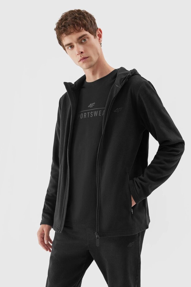 Men's fleece sweatshirt 4F black