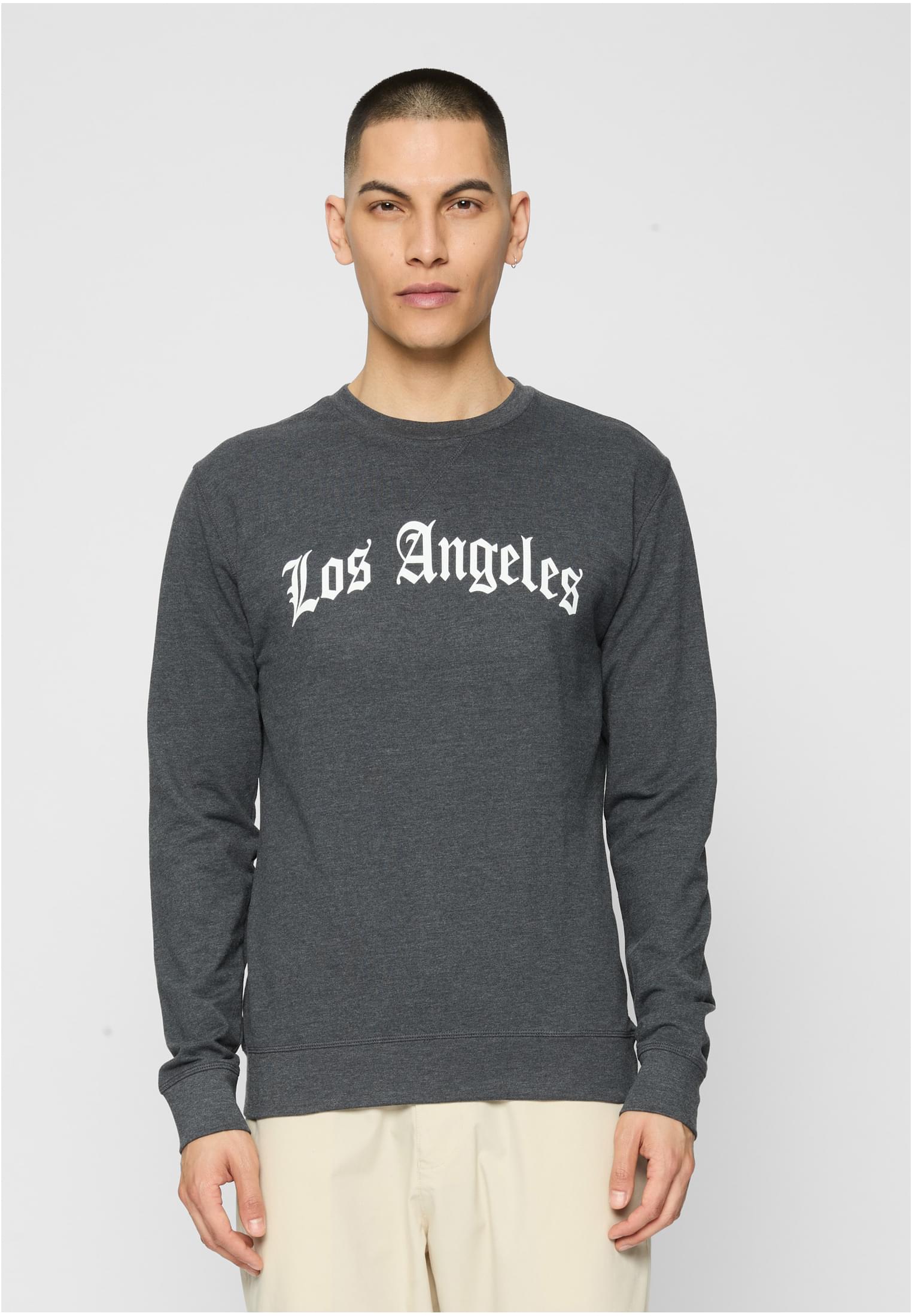 Los Angeles Text Crewneck Charcoal