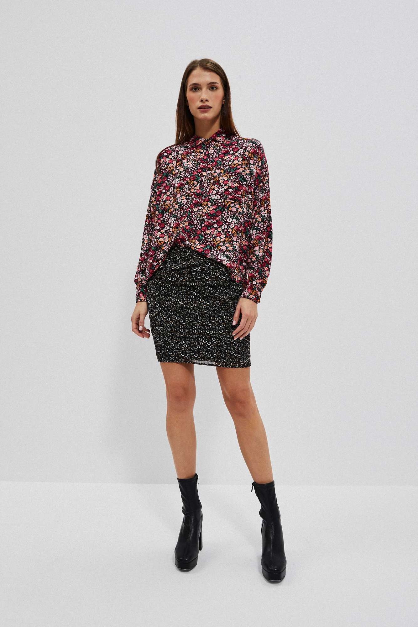 WOMEN'S SHIRT L-KO-4015 BLACK