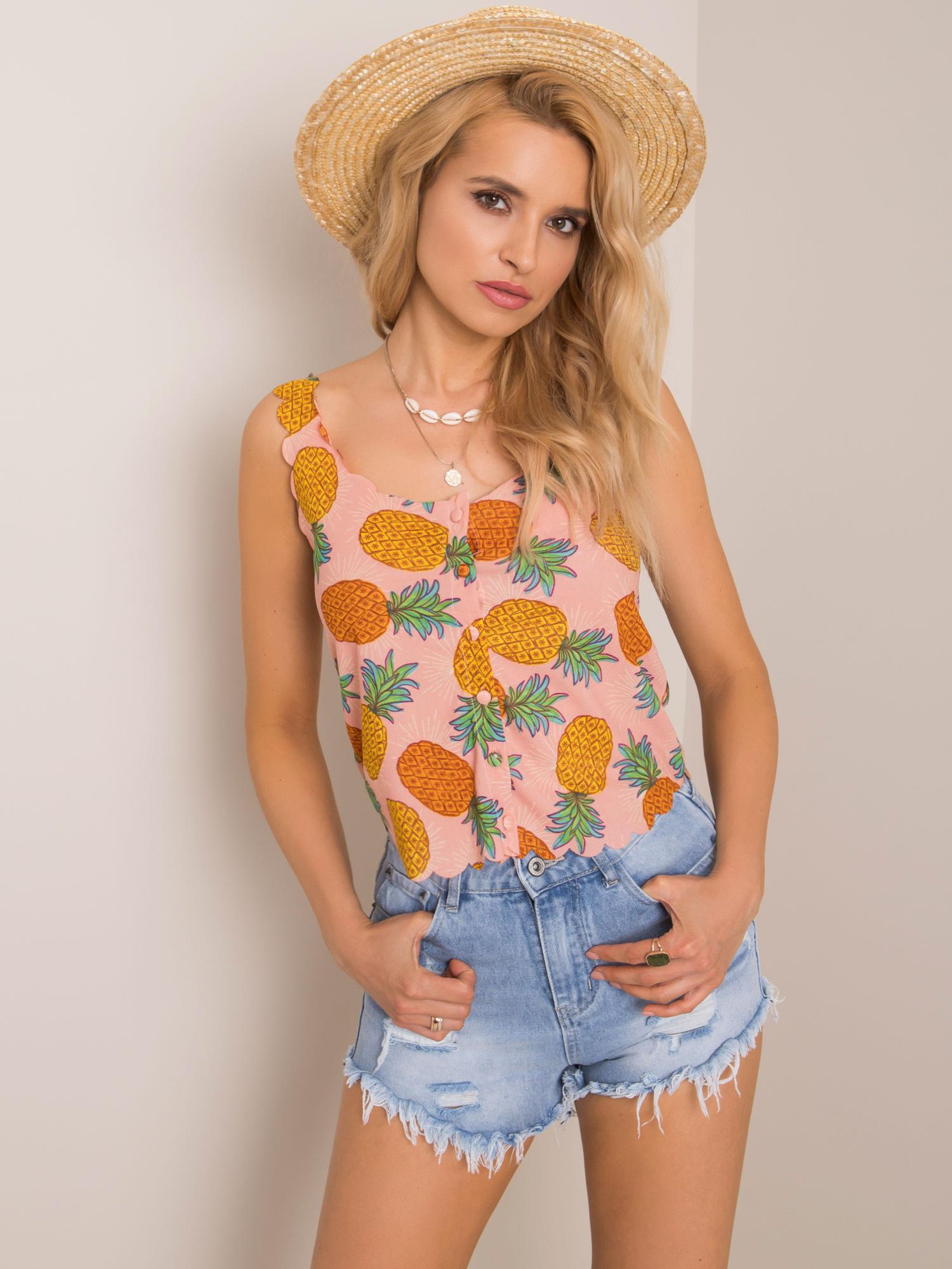 Dirty Pink Pineapple RUE PARIS Top