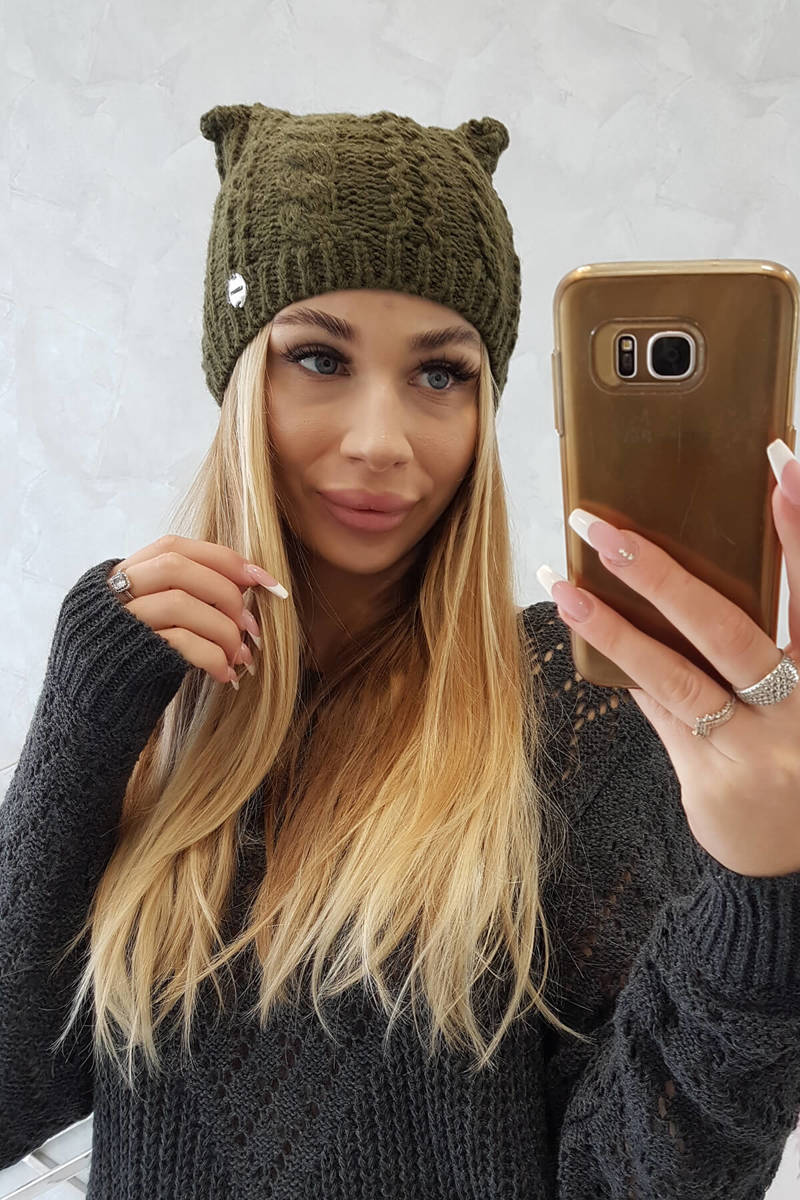 Beanie with fleece Rabbid K237 khaki