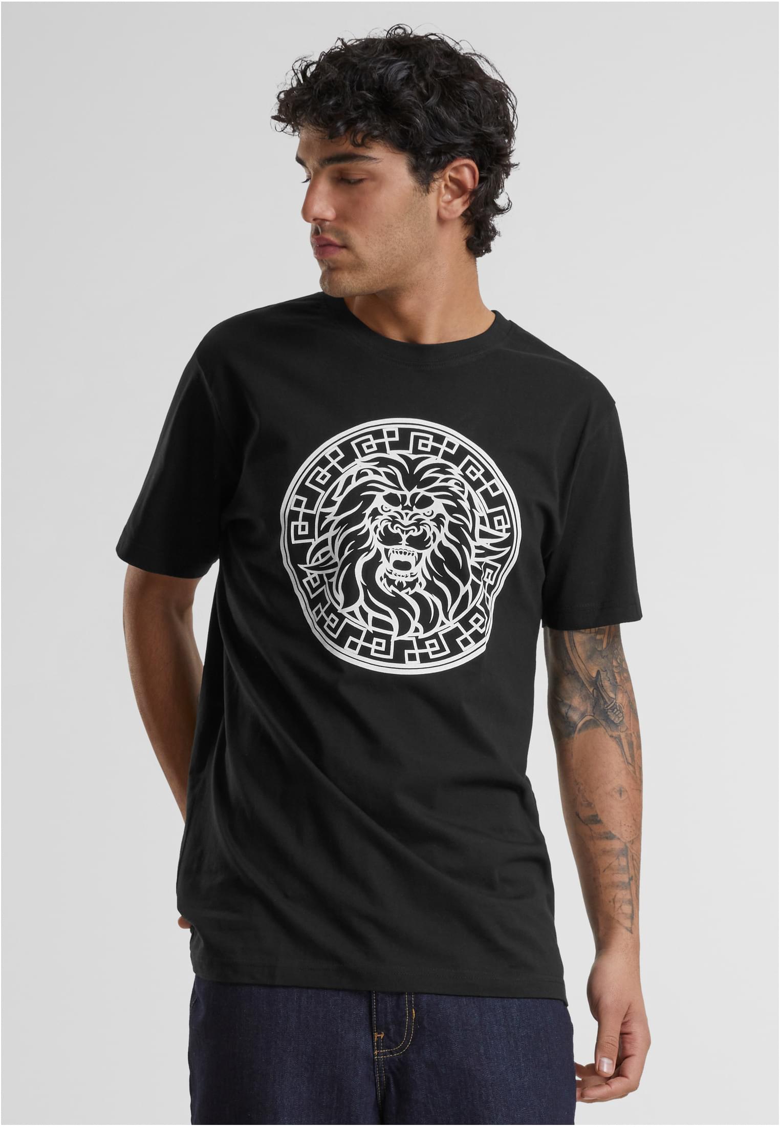 Levně Pánské tričko Lion Face - černé