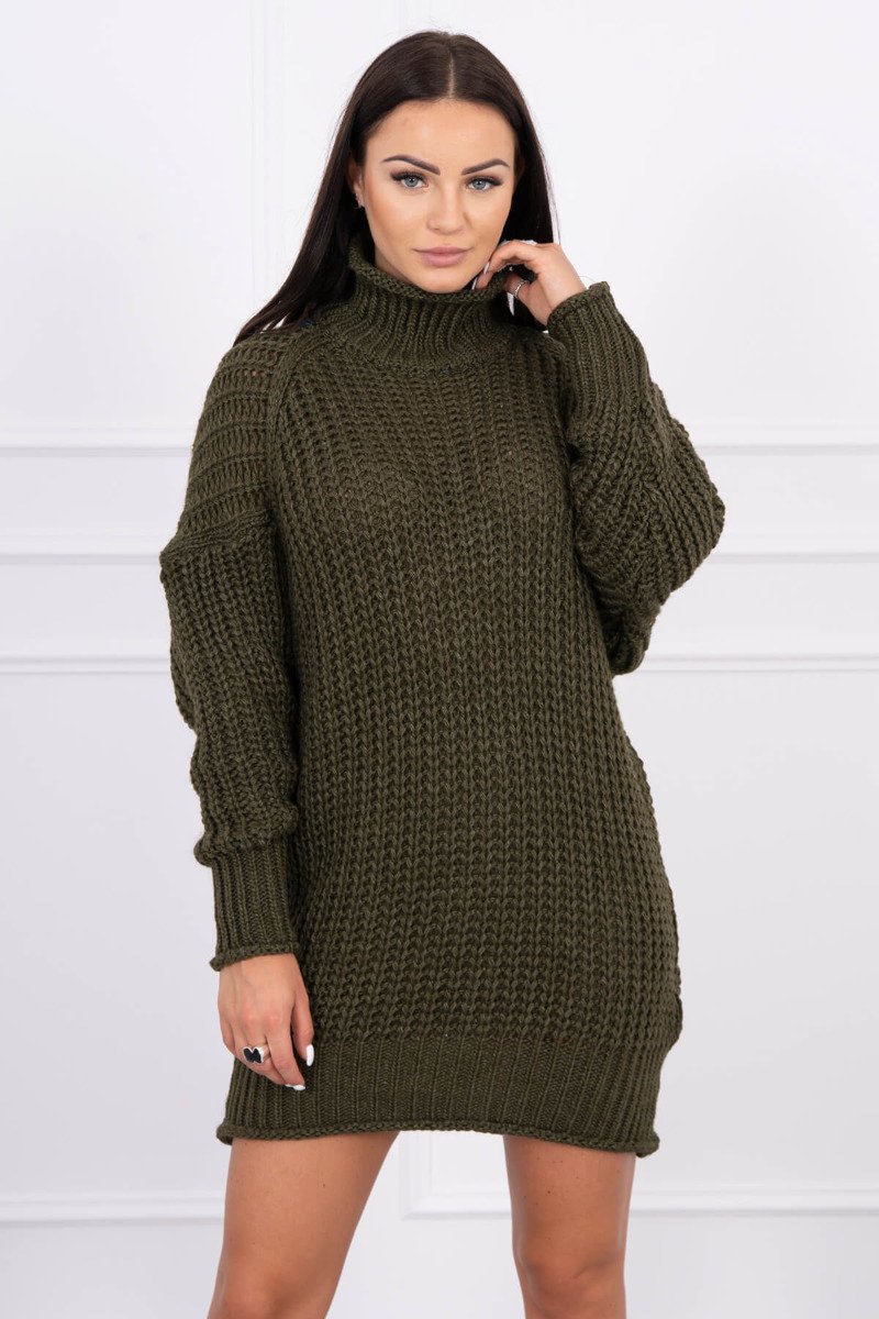Sweater Turtleneck dress khaki