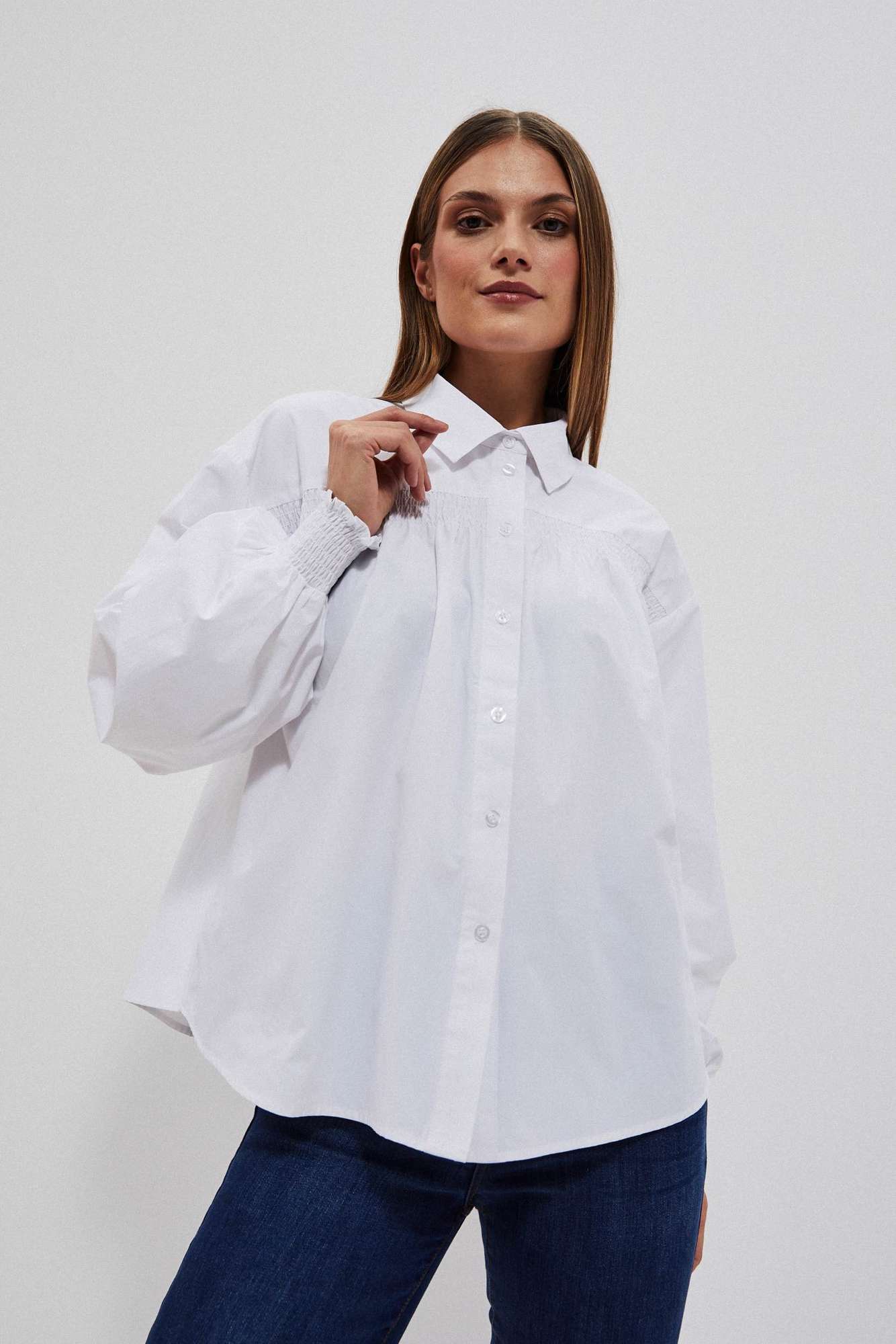 WOMEN'S SHIRT L-KO-4056 WHITE