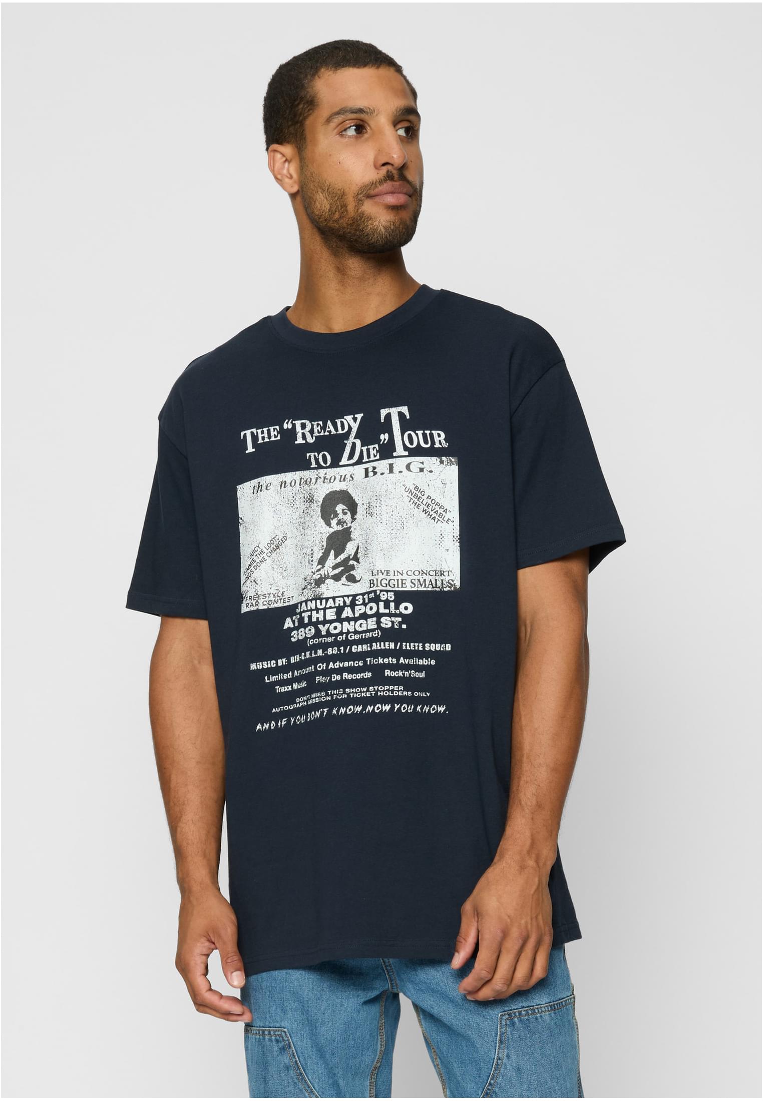 Bigie Retro Poster Tee In Navy Style