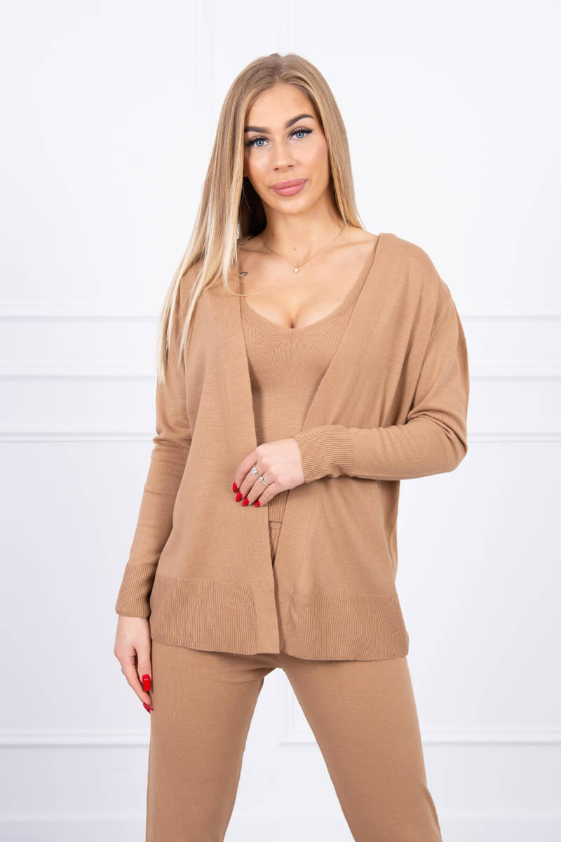 3-piece sweater set cappuccino