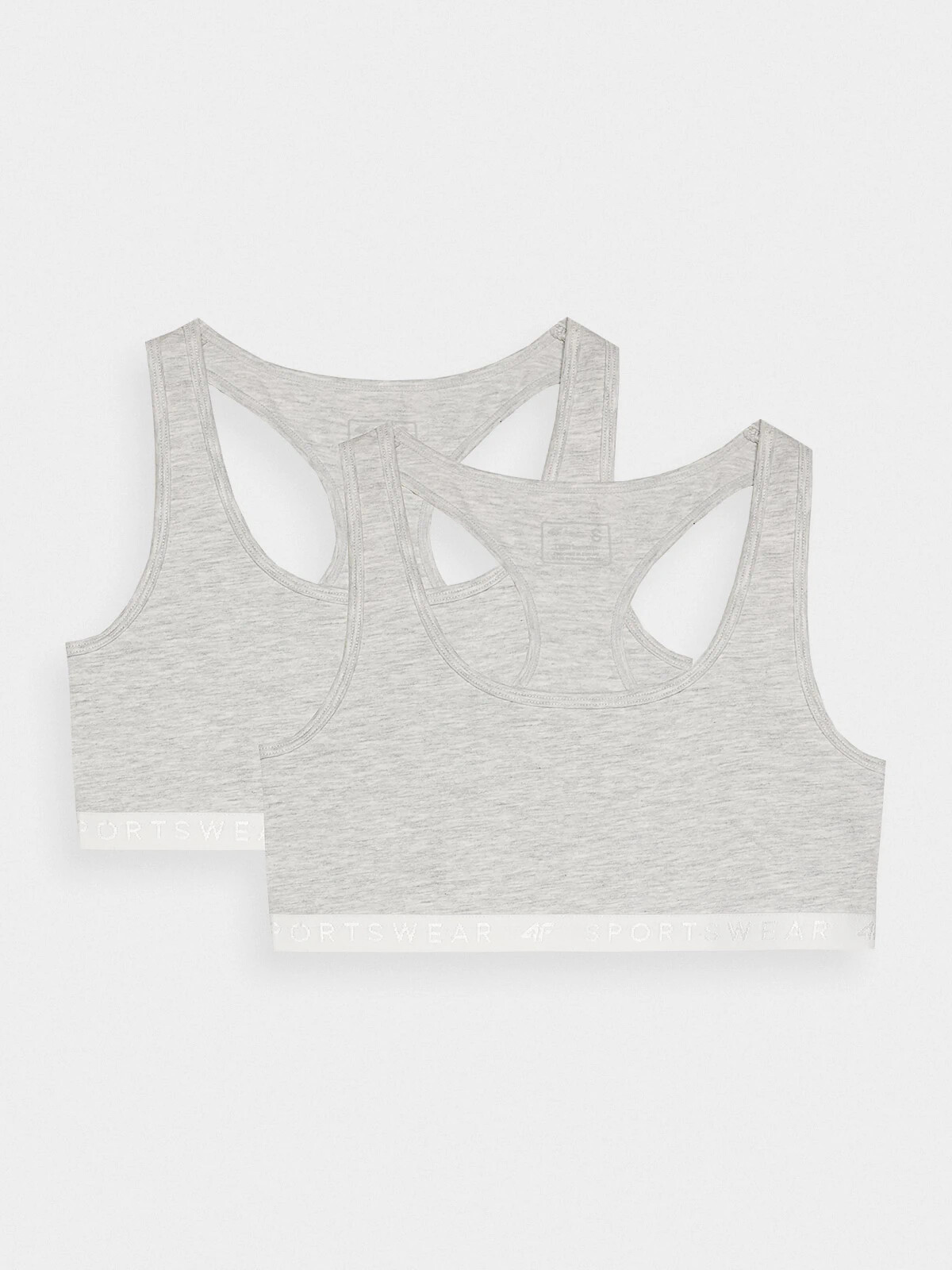 4F Women's Cotton Everyday Bra (2 Pack) - Grey