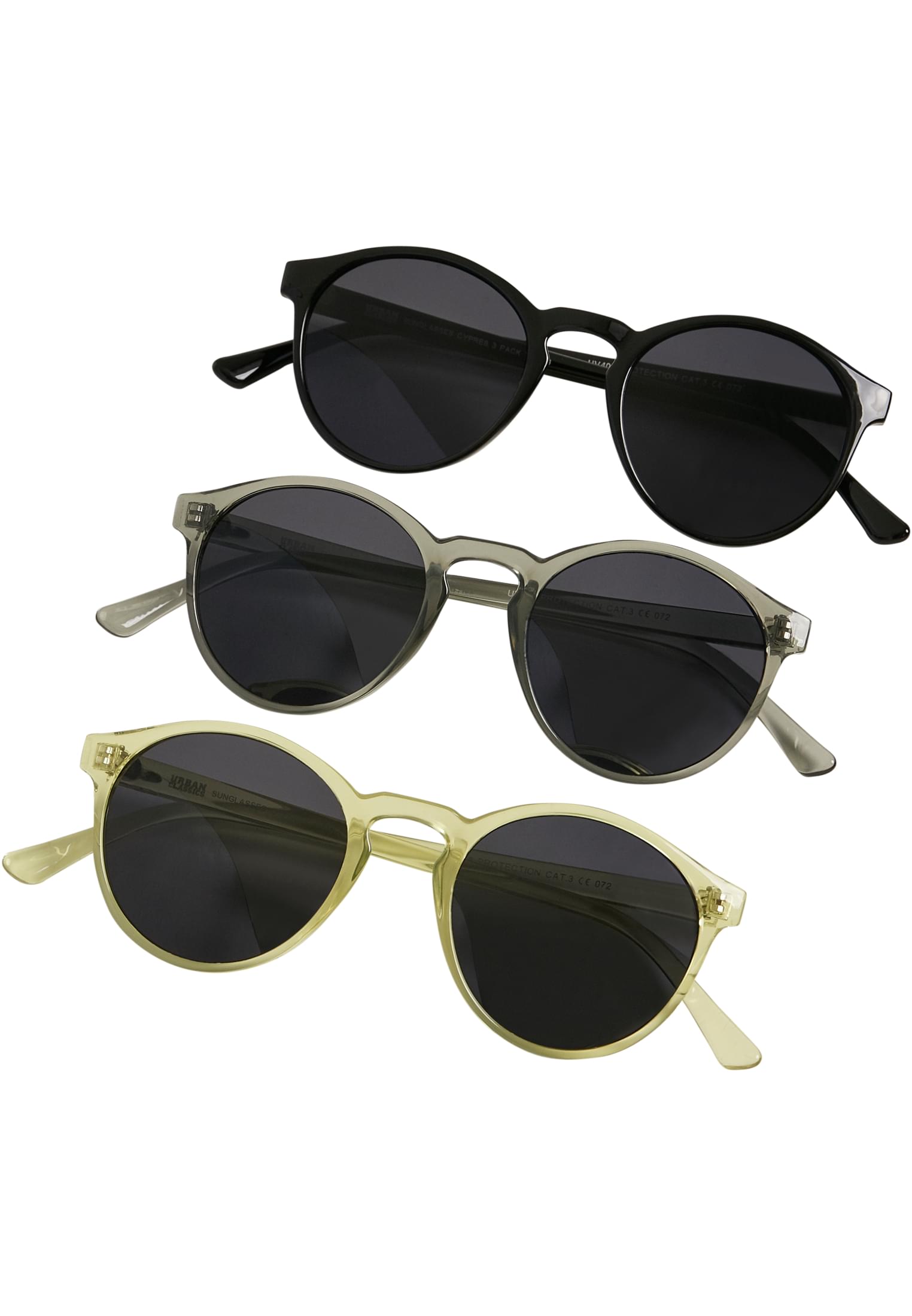 Sunglasses Cypress 3-Pack Black/Light Grey/Yellow