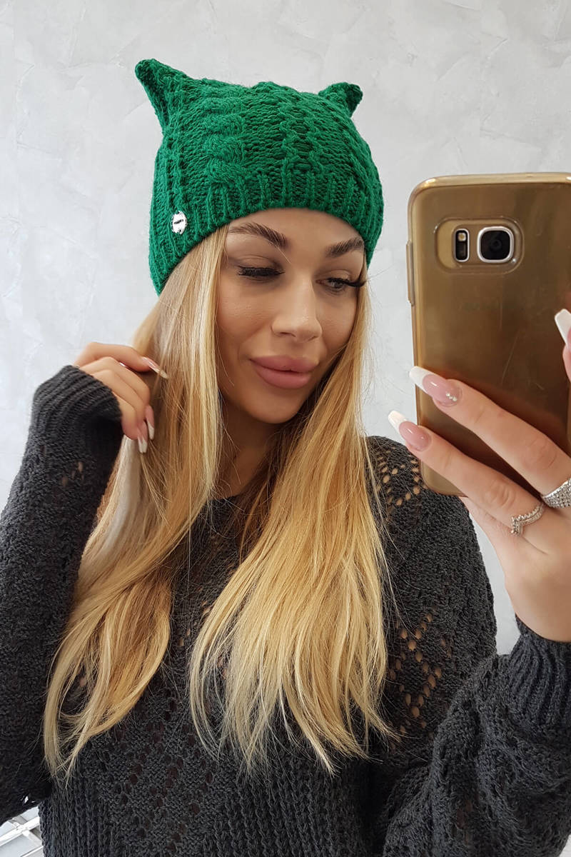 Beanie with fleece Rabbid K237 green