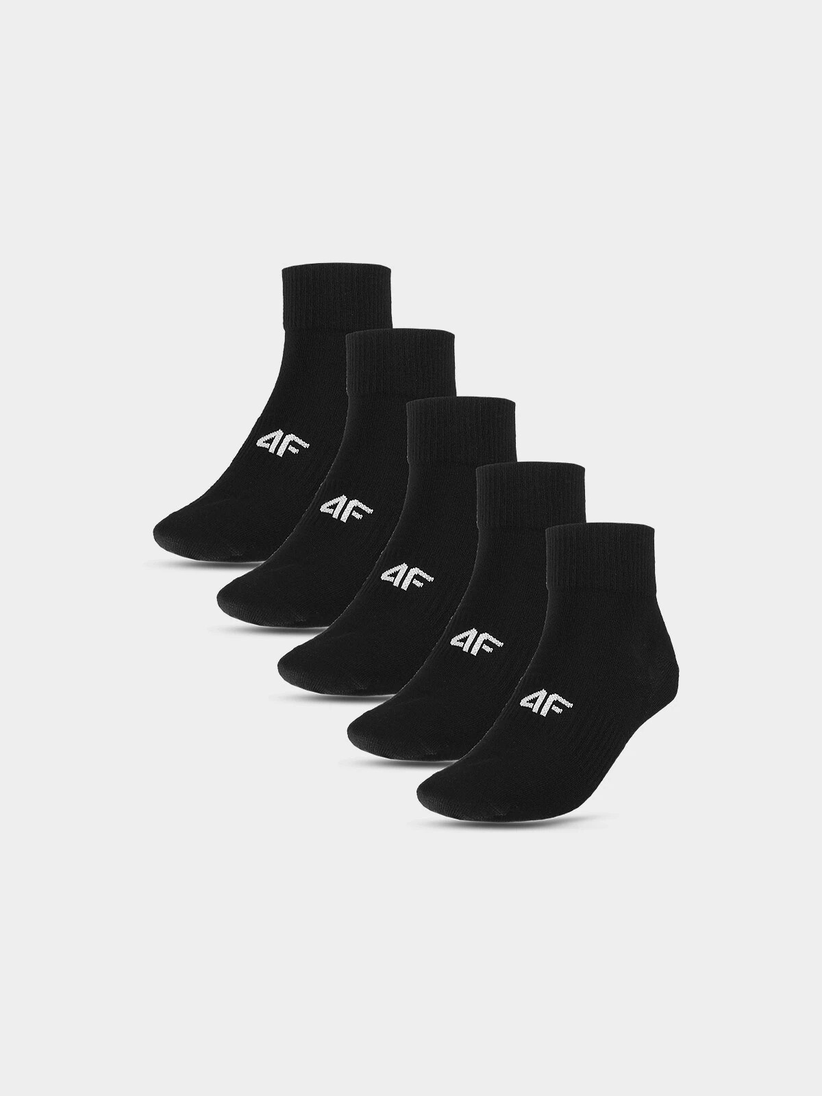 Men's Casual Socks Above the Ankle (5pack) 4F - Black
