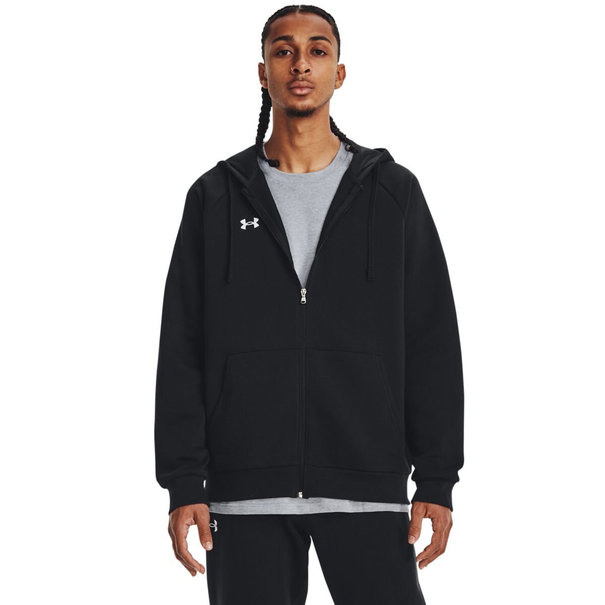 Mens Under Armour Rival Fleece FZ Hoodie