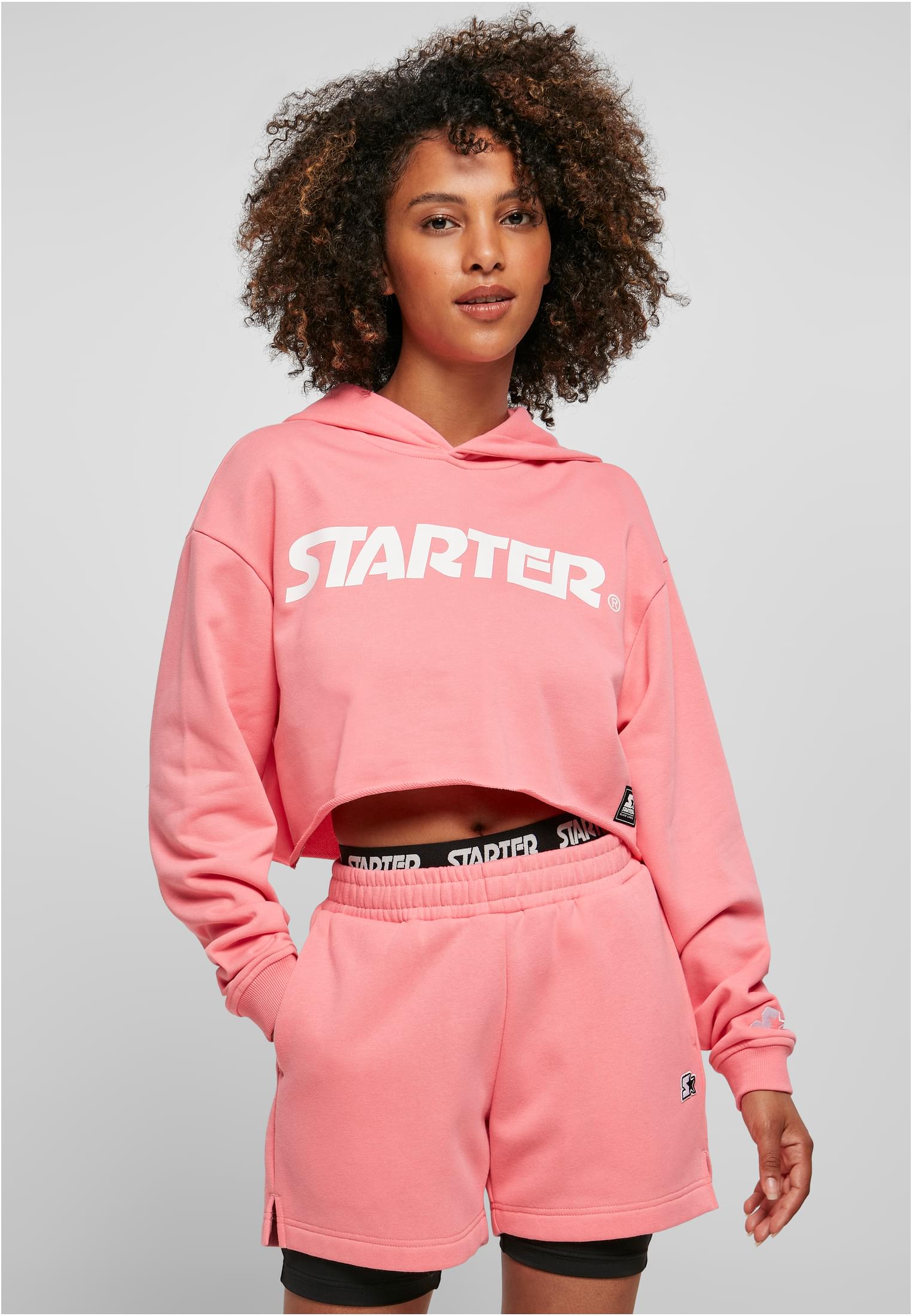 Ladies Starter Cropped Hoody Pinkgrapefruit