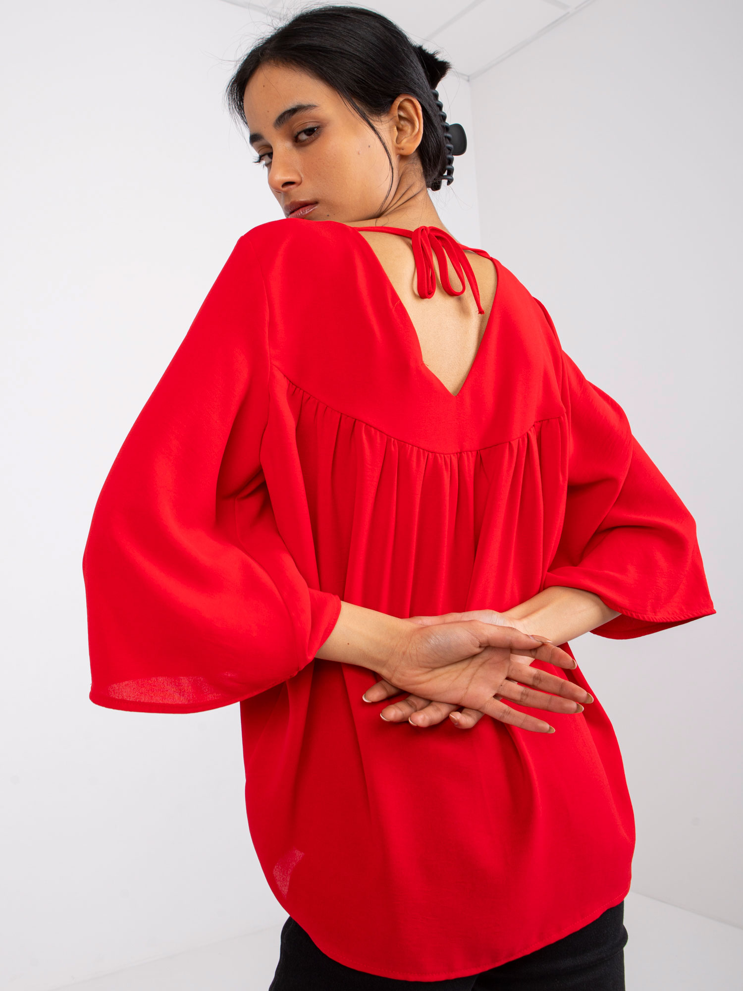 Red Loose Blouse Anita RUE PARIS