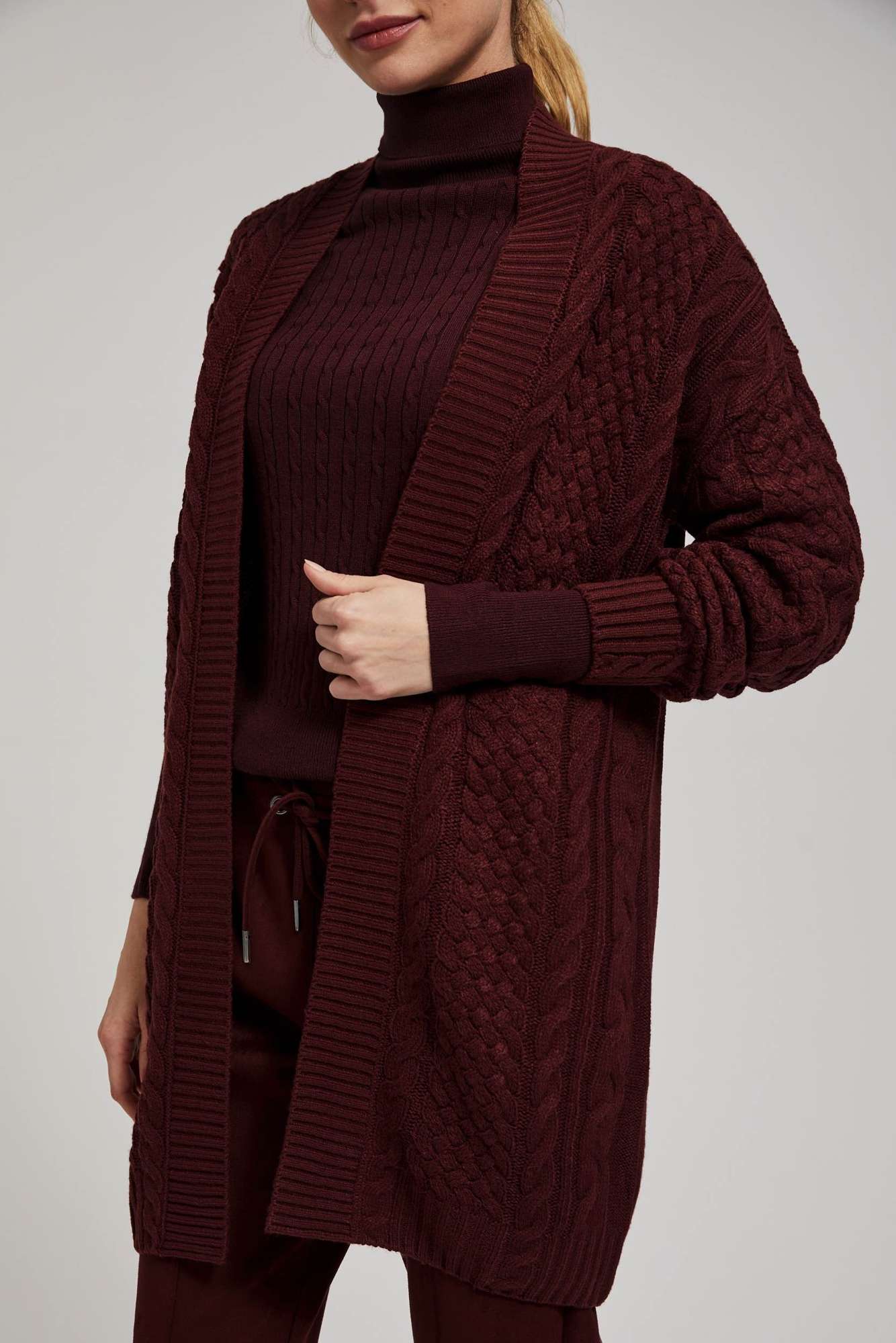 Marisse Long Chestnut Cardigan