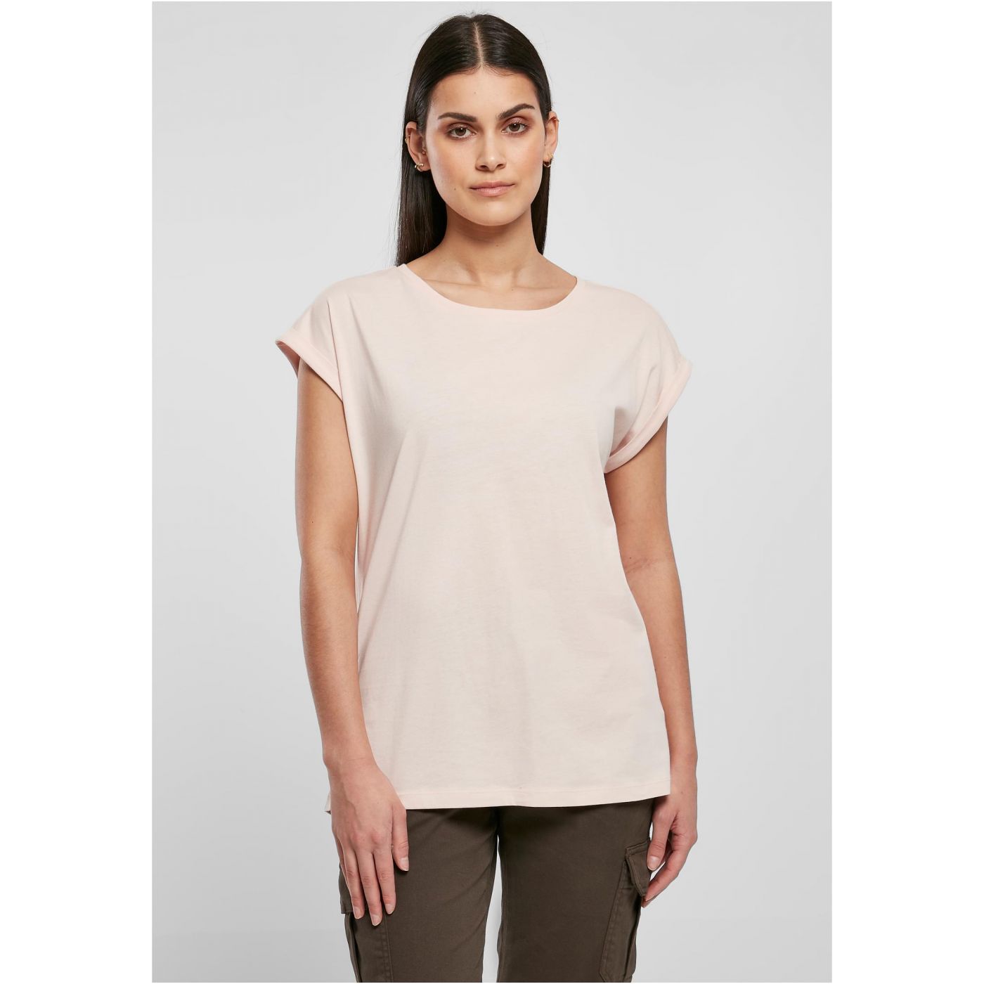 Women's Organic T-Shirt With Extended Shoulder Pink