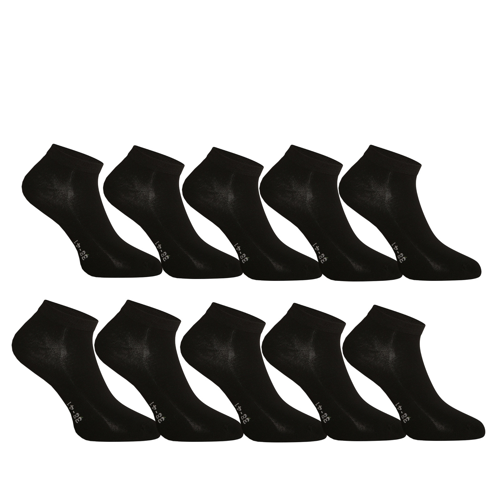 Levně 10PACK ponožky Gino bambusové černé