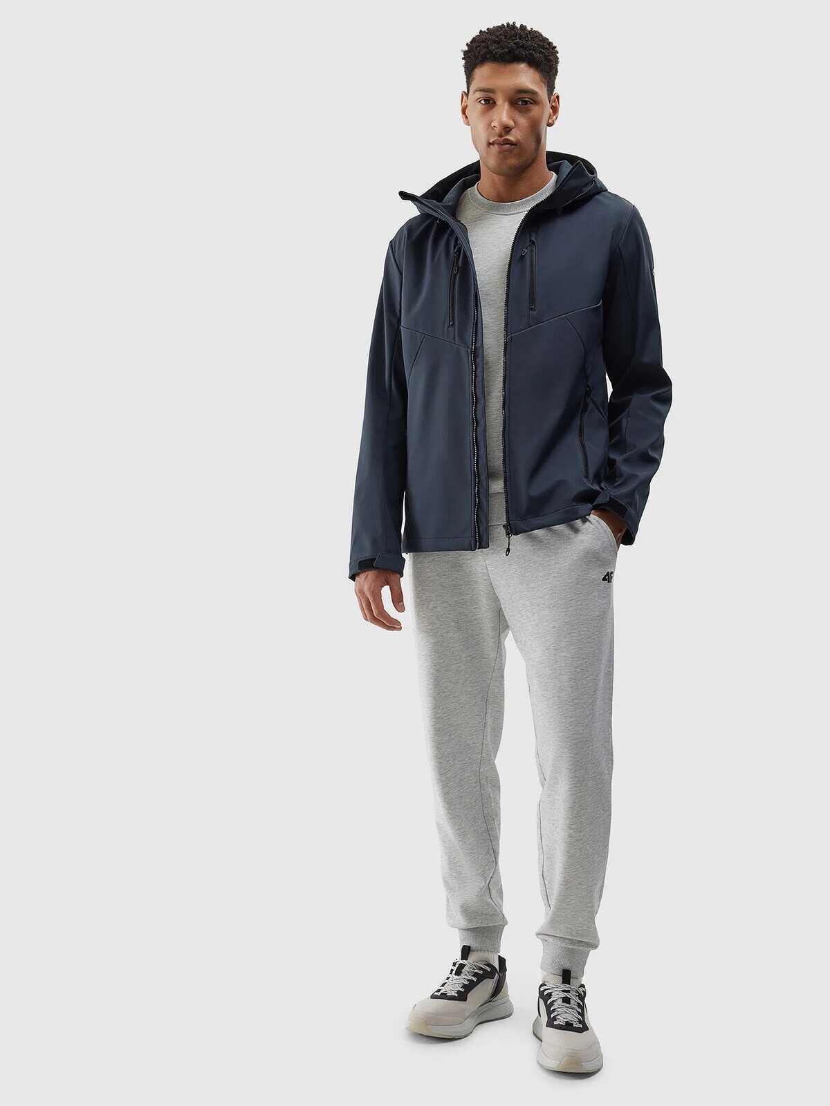 Men&#039;s windproof softshell jacket 8000 4F membrane - grey