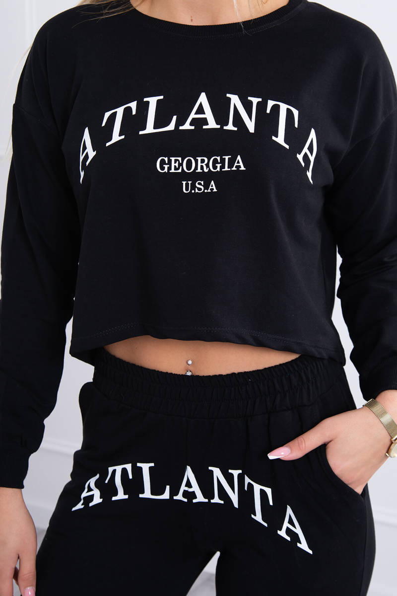Set cu Atlanta de imprimare negru