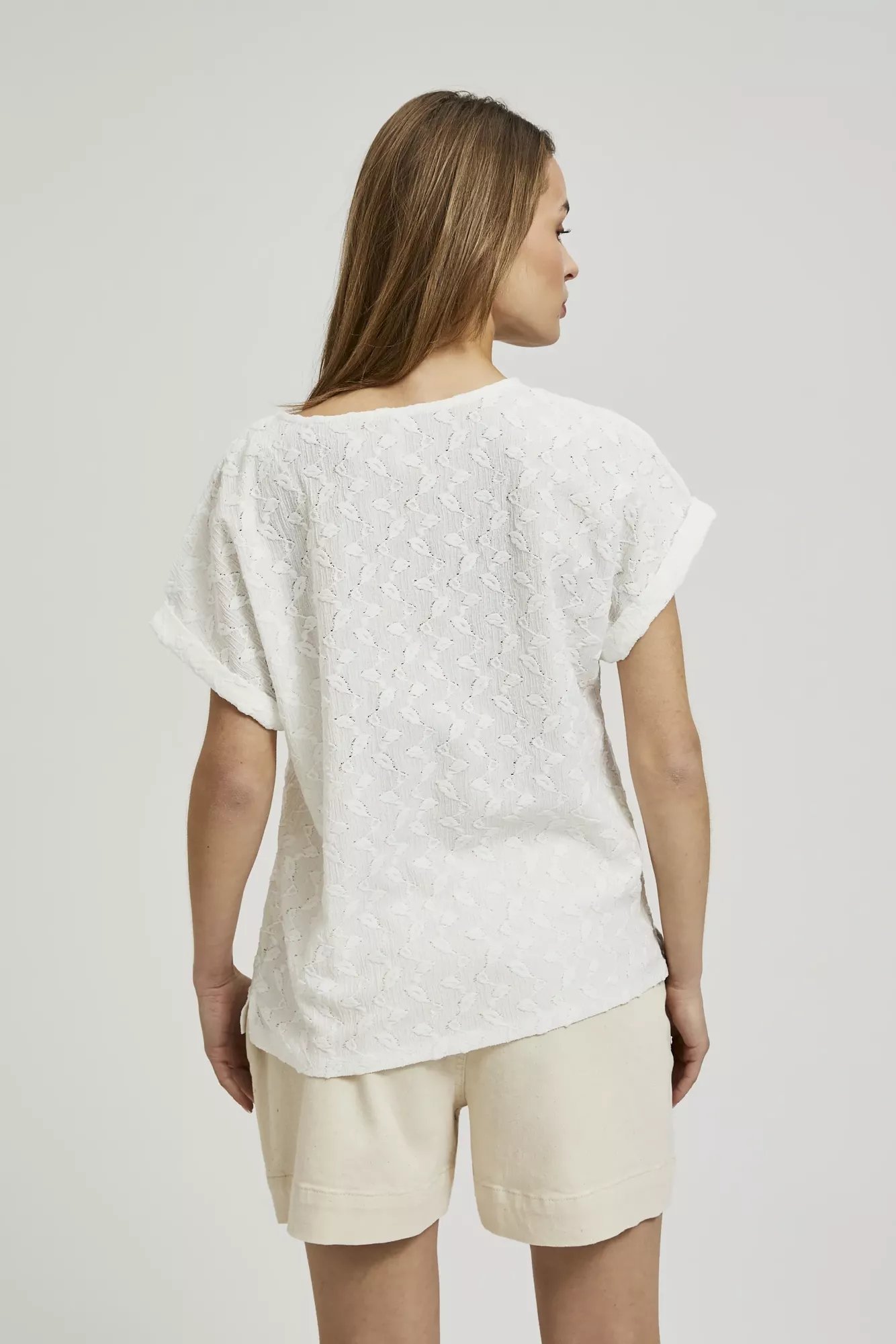 Women's T-shirt MOODO - ecru white