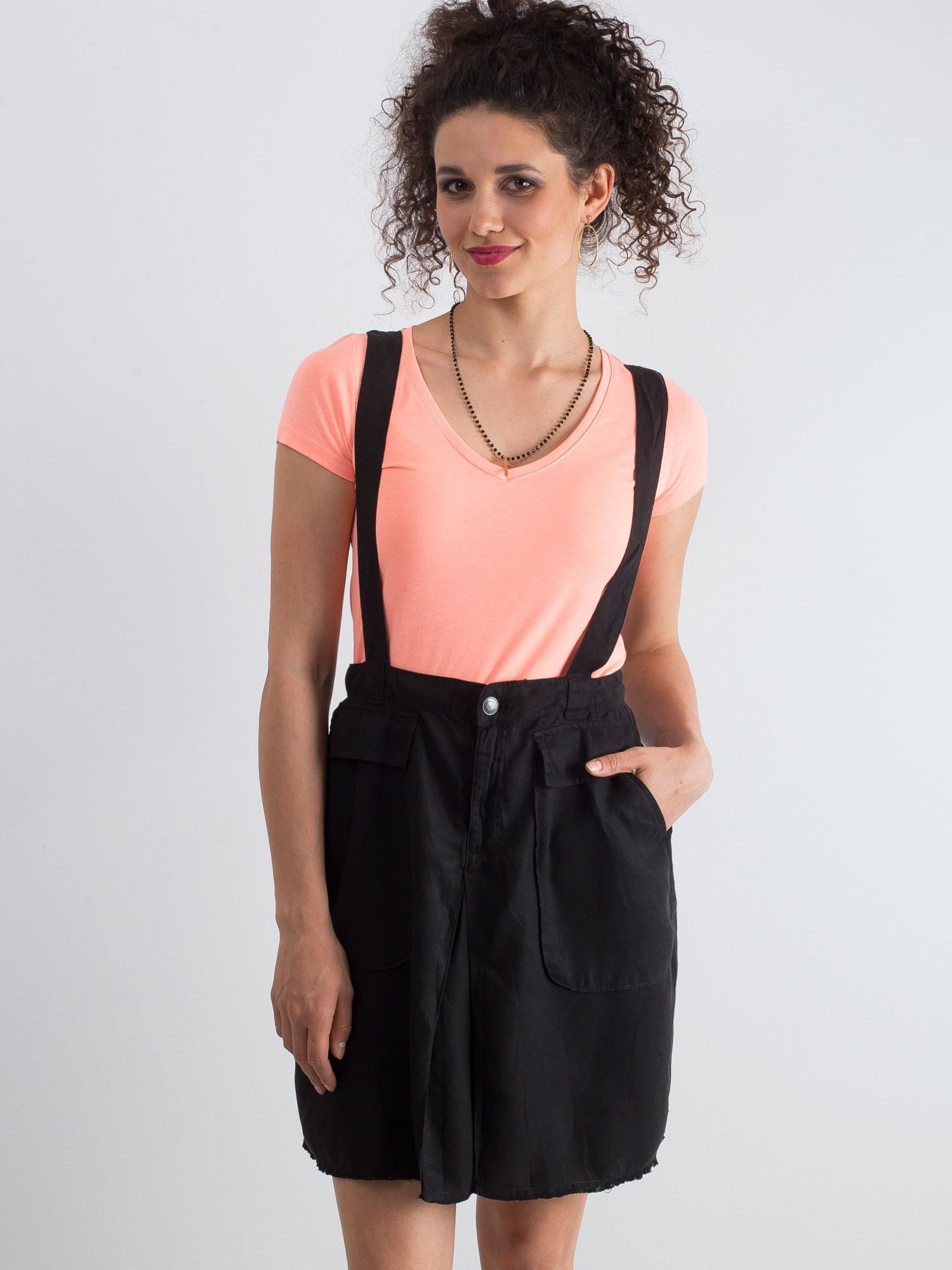 Black Skirt With Suspenders