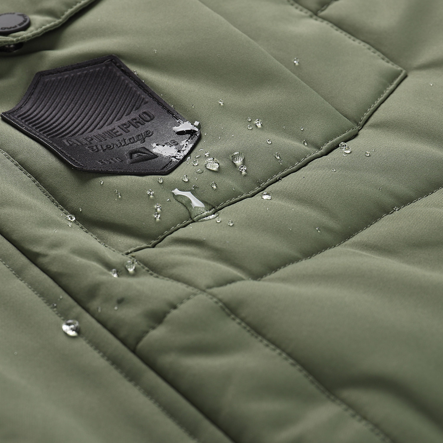Men&#039;s vest with ptx membrane ALPINE PRO HARD olivine